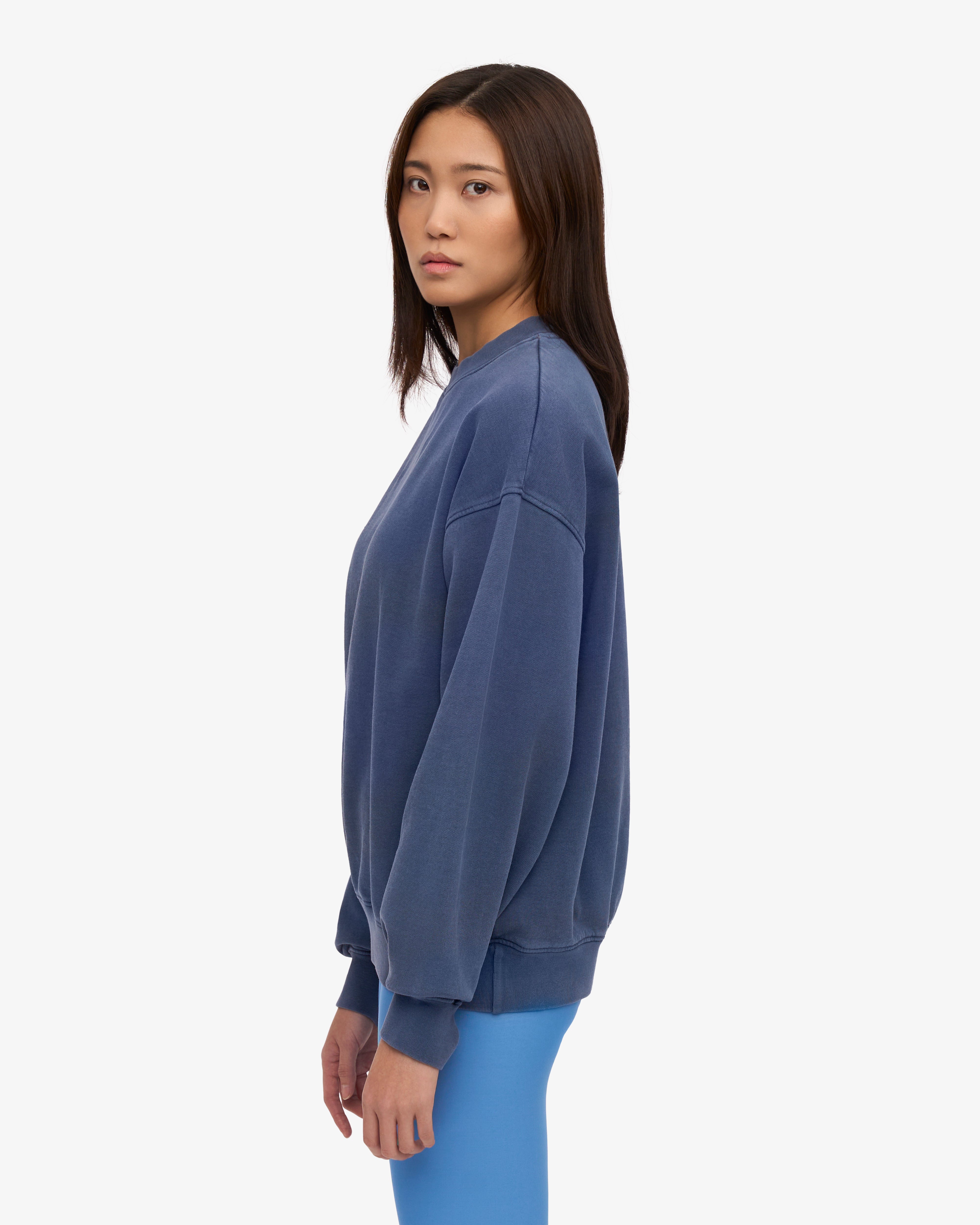 Organic Oversized Crew - Neptune Blue XS
