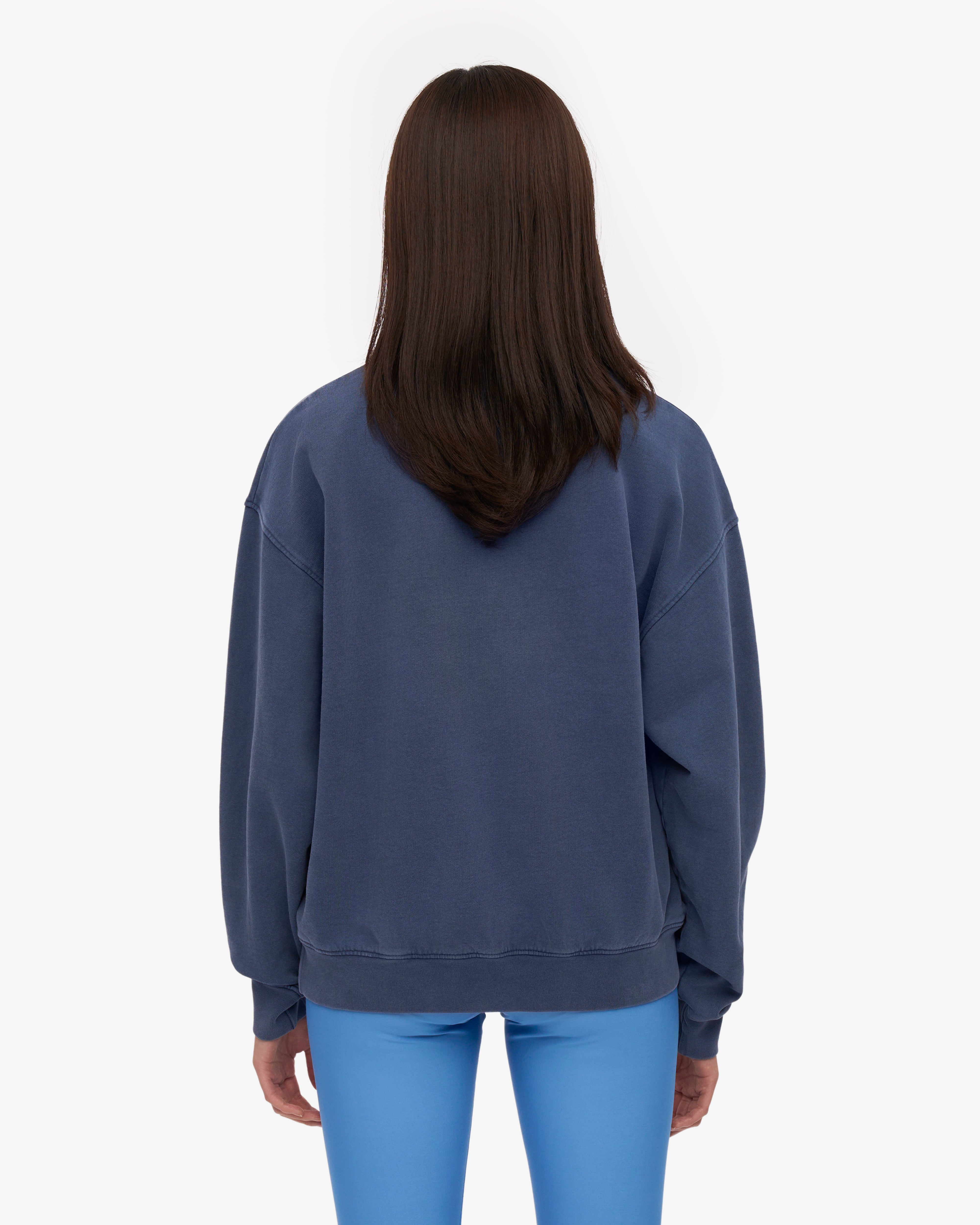 Organic Oversized Crew - Neptune Blue XS