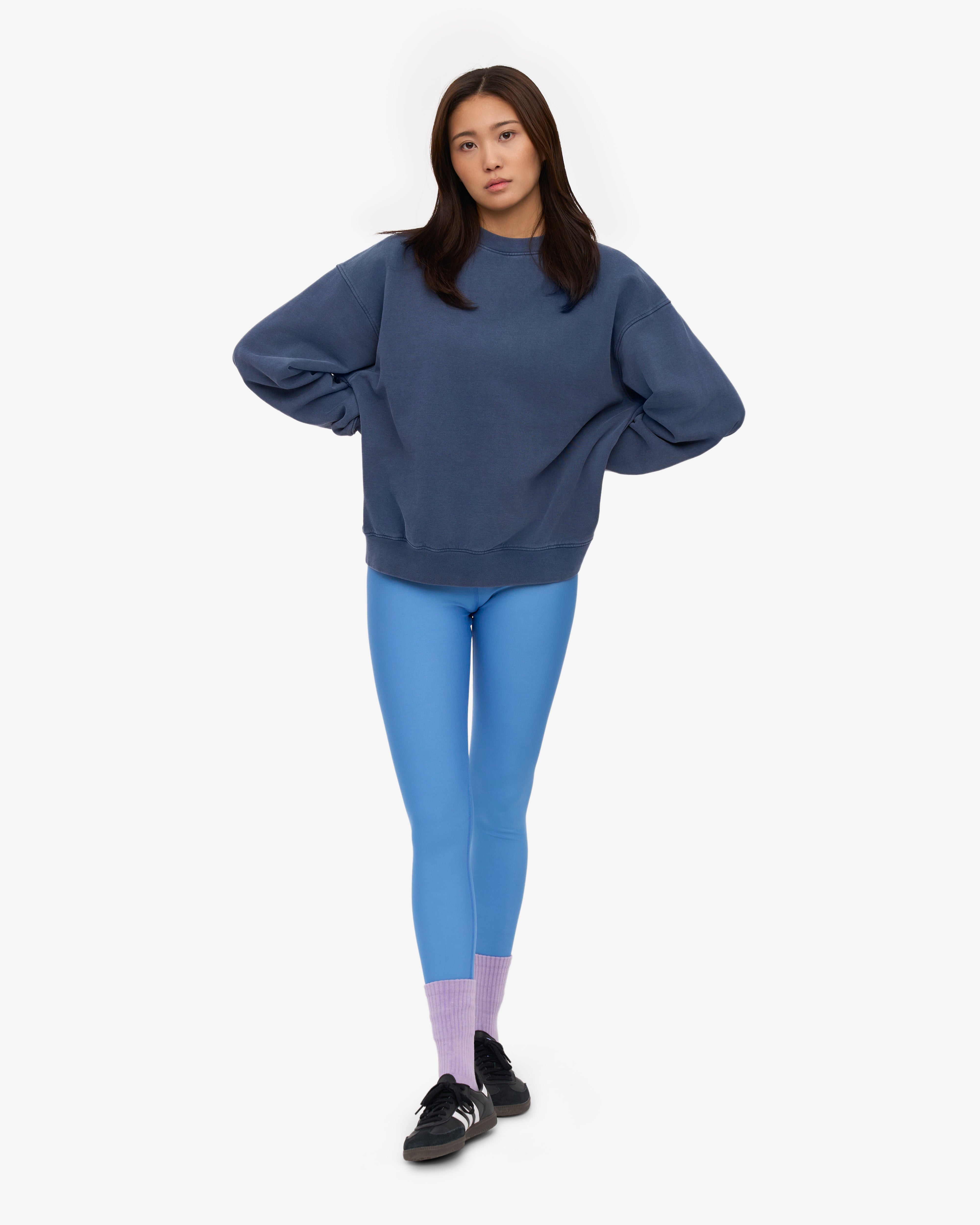 Organic Oversized Crew - Neptune Blue XS
