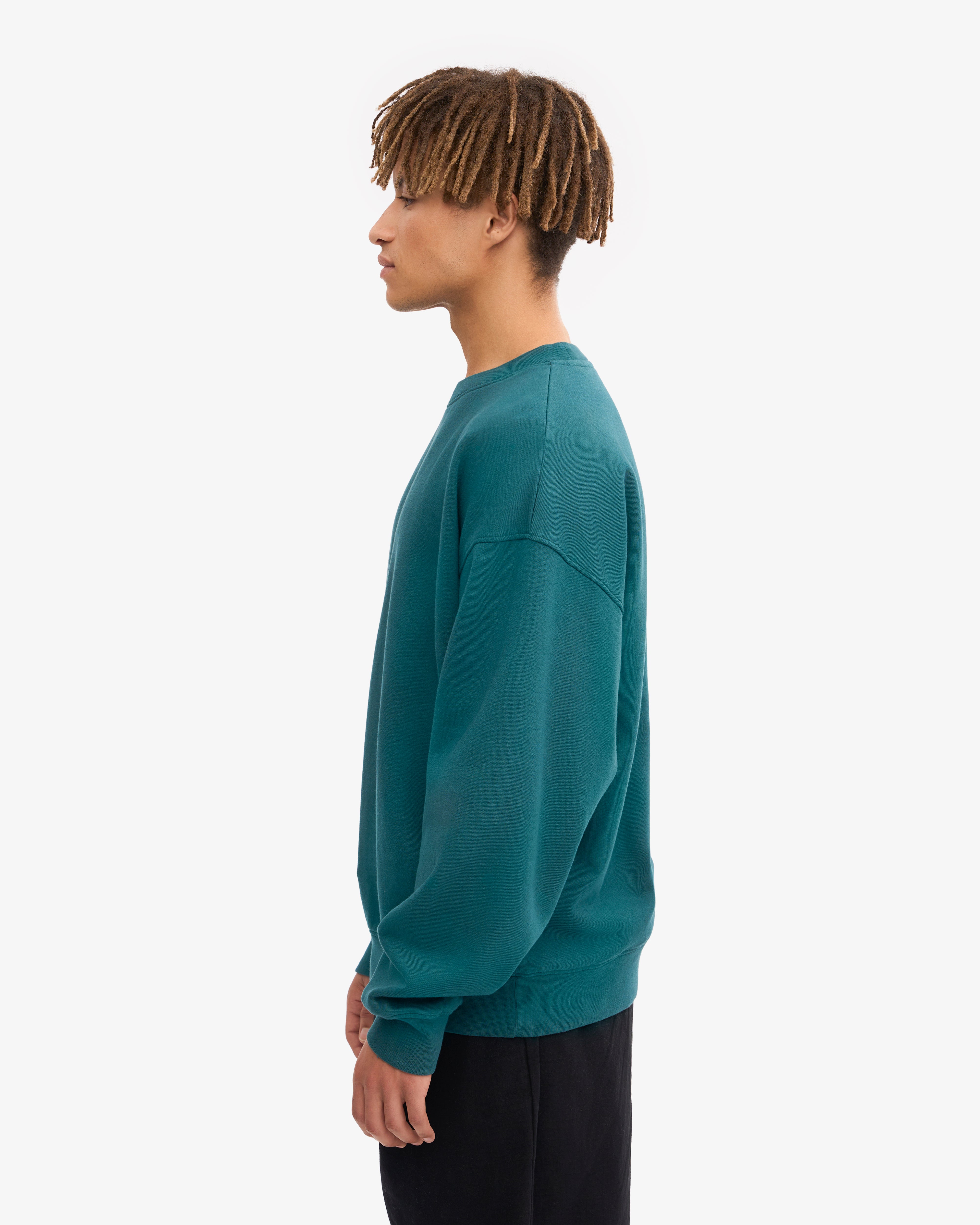 Organic Oversized Crew - Ocean Green