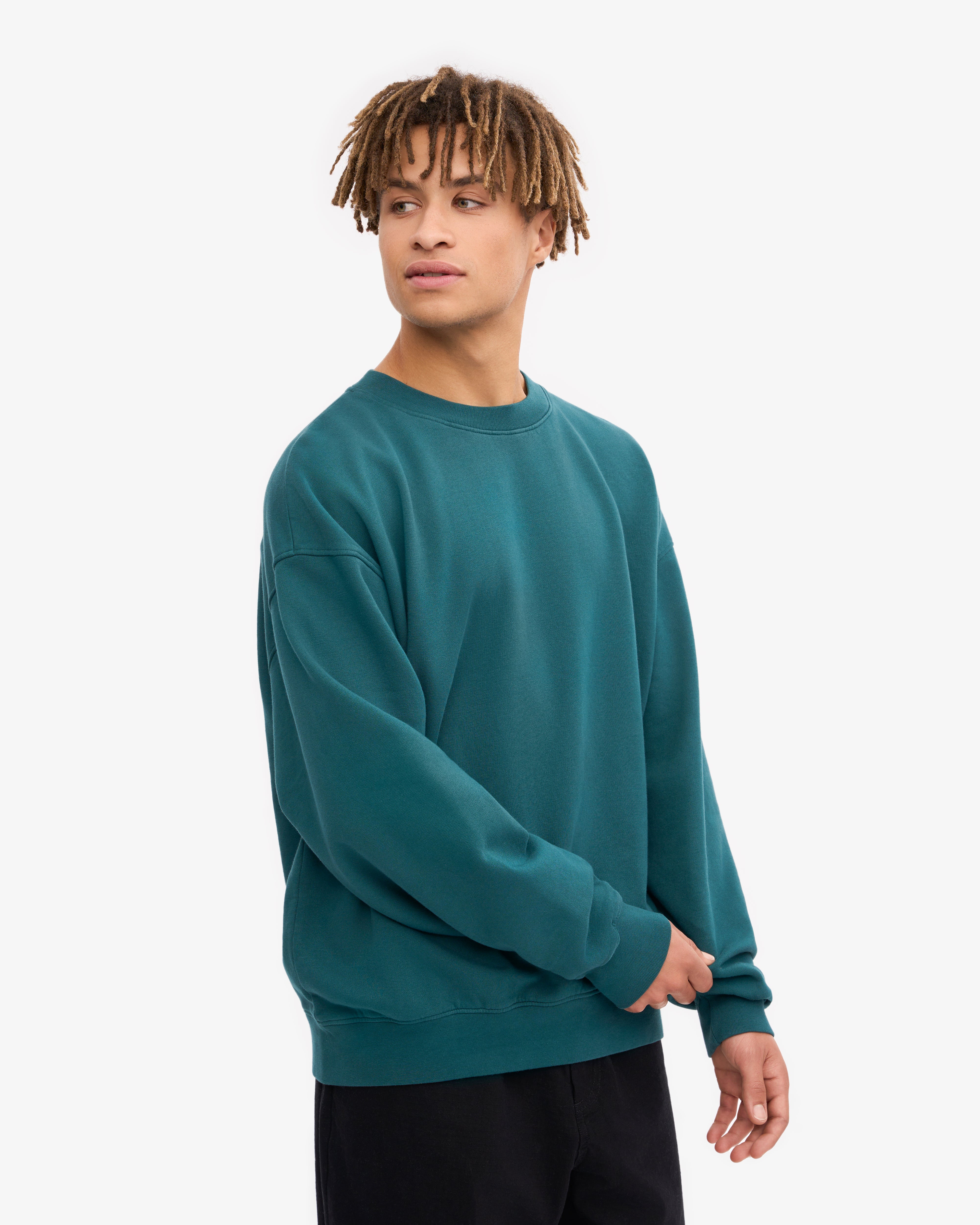 Organic Oversized Crew - Ocean Green