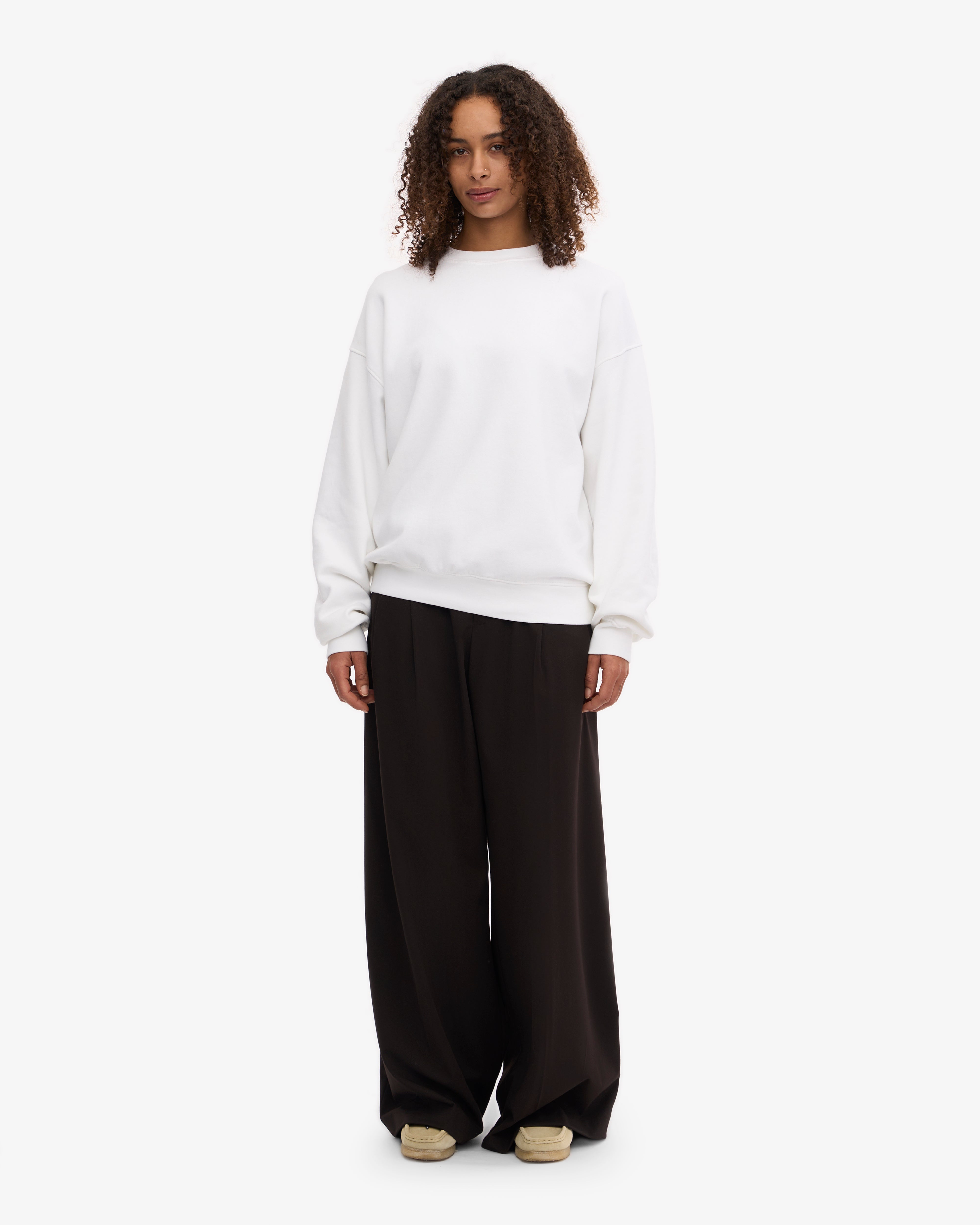Organic Oversized Crew - Optical White XS