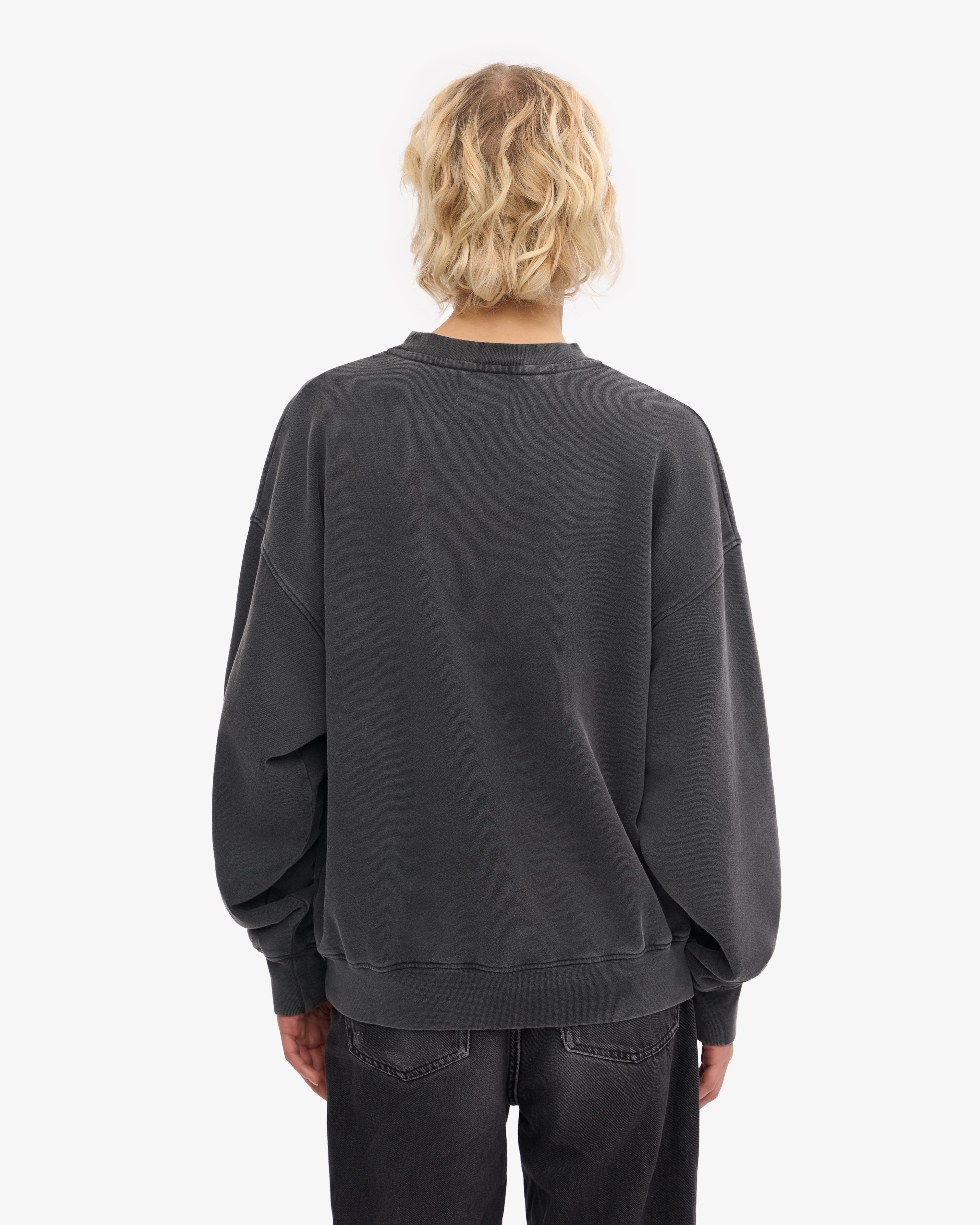 Organic Oversized Crew - Faded Black XS