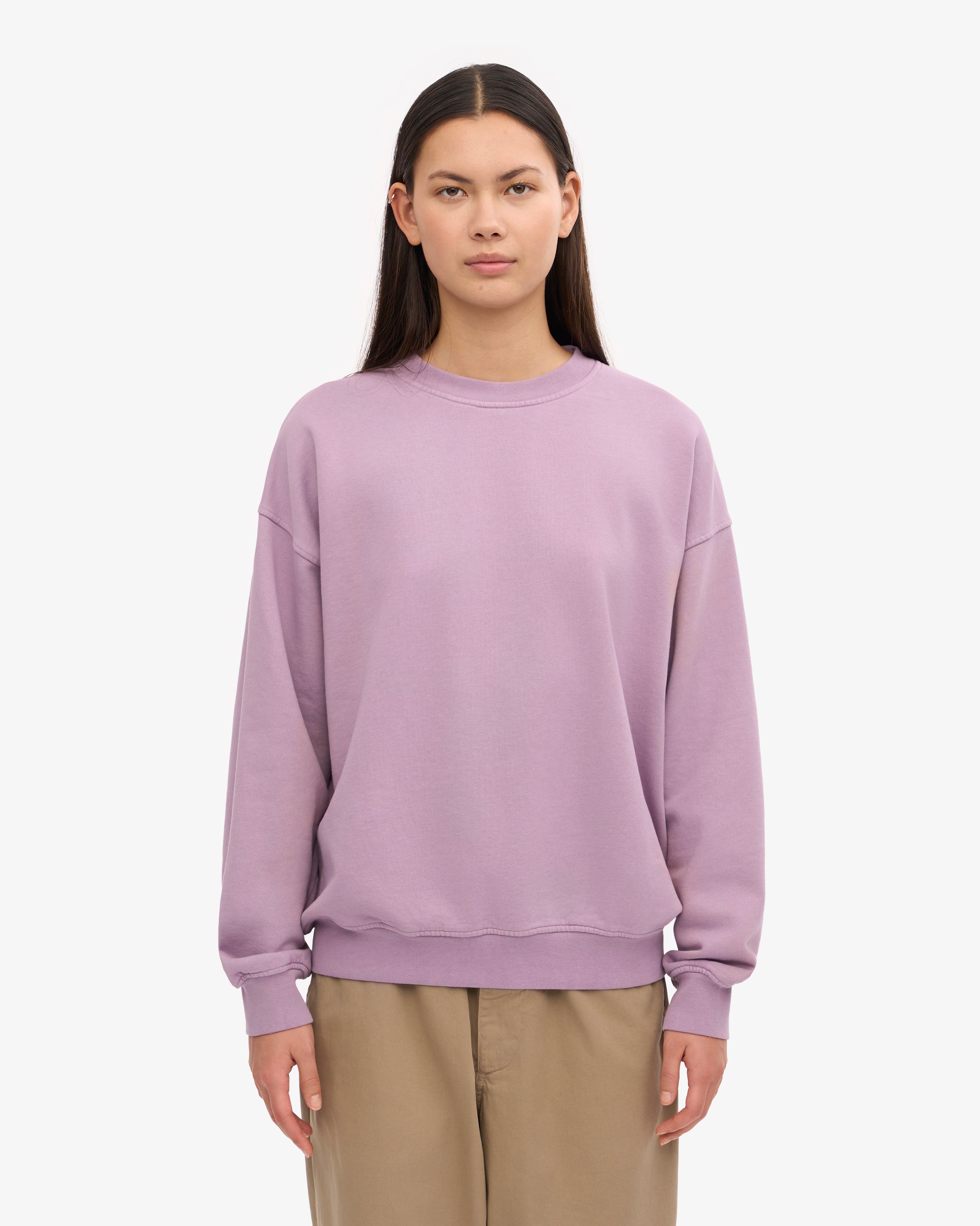 Organic Oversized Crew - Pearly Purple XS