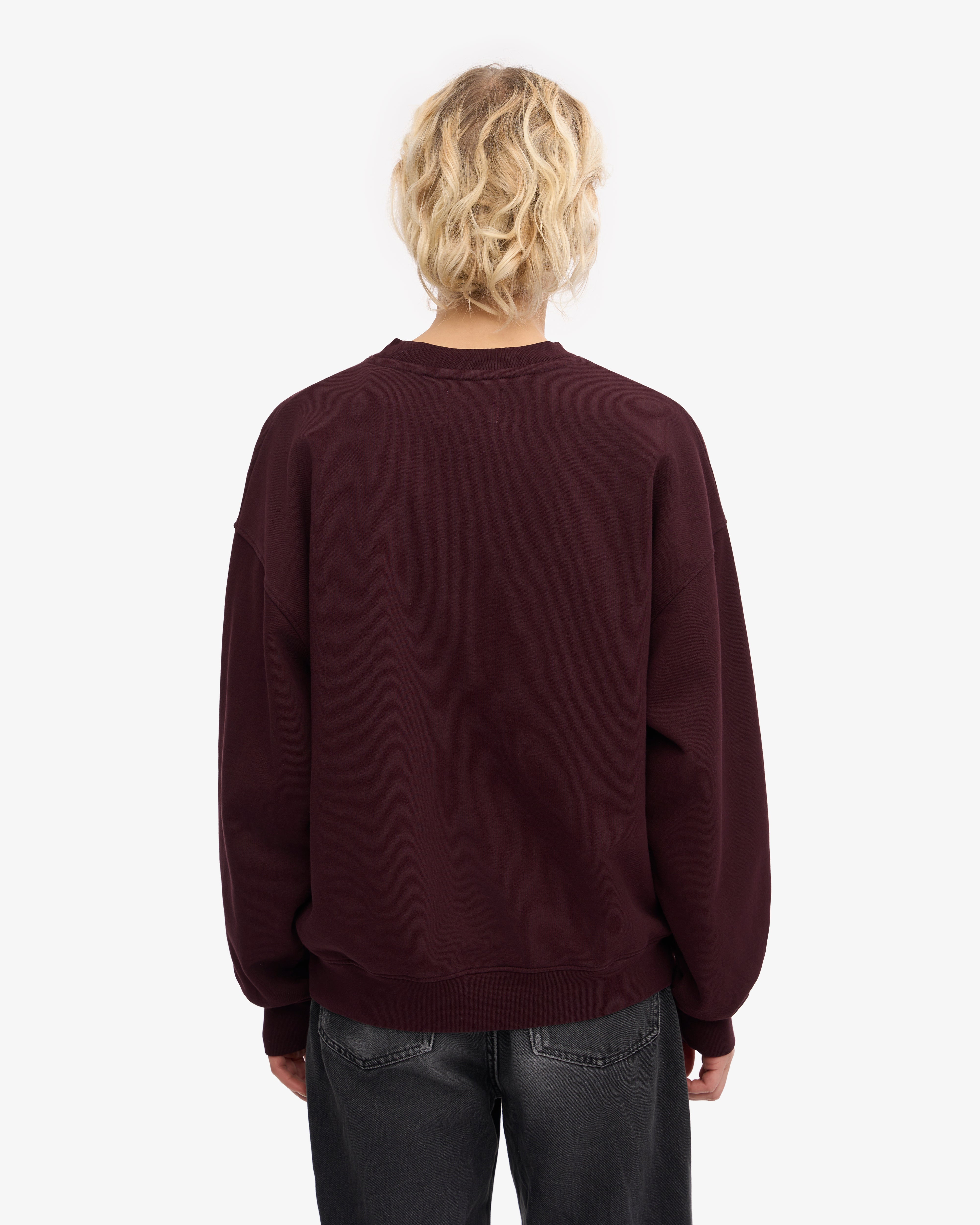 Organic Oversized Crew - Oxblood Red XS