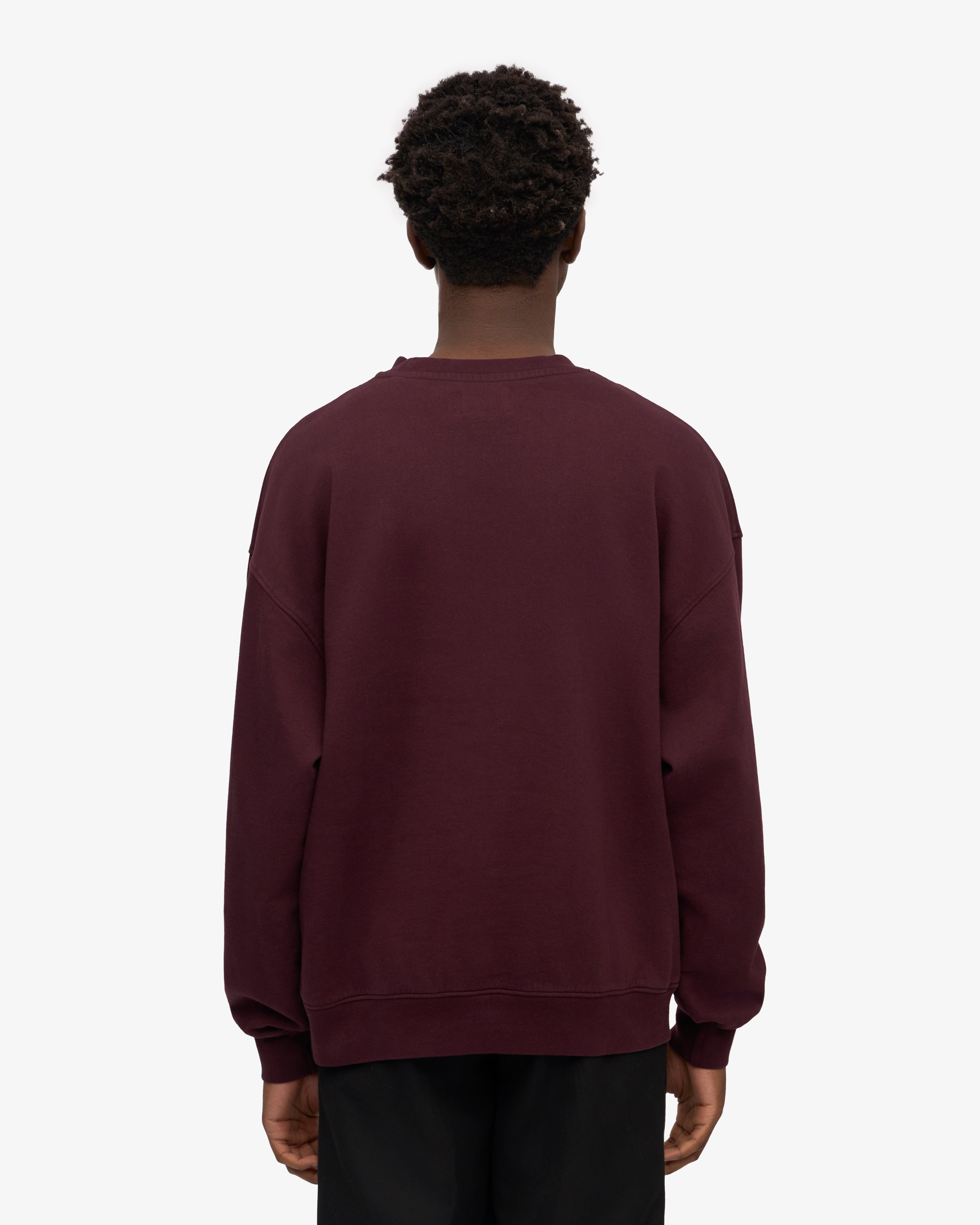 Organic Oversized Crew - Oxblood Red
