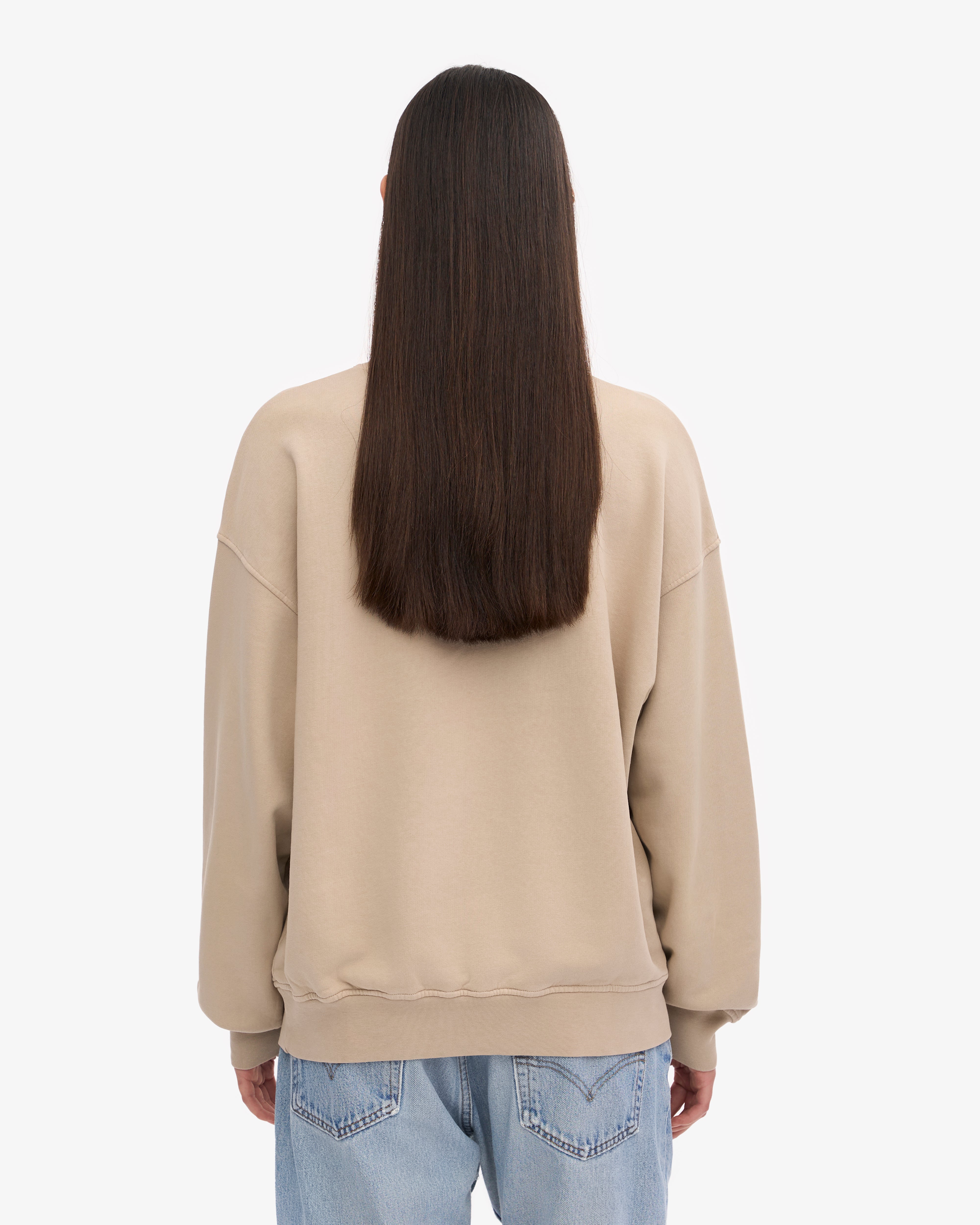 Organic Oversized Crew - Oyster Grey XS