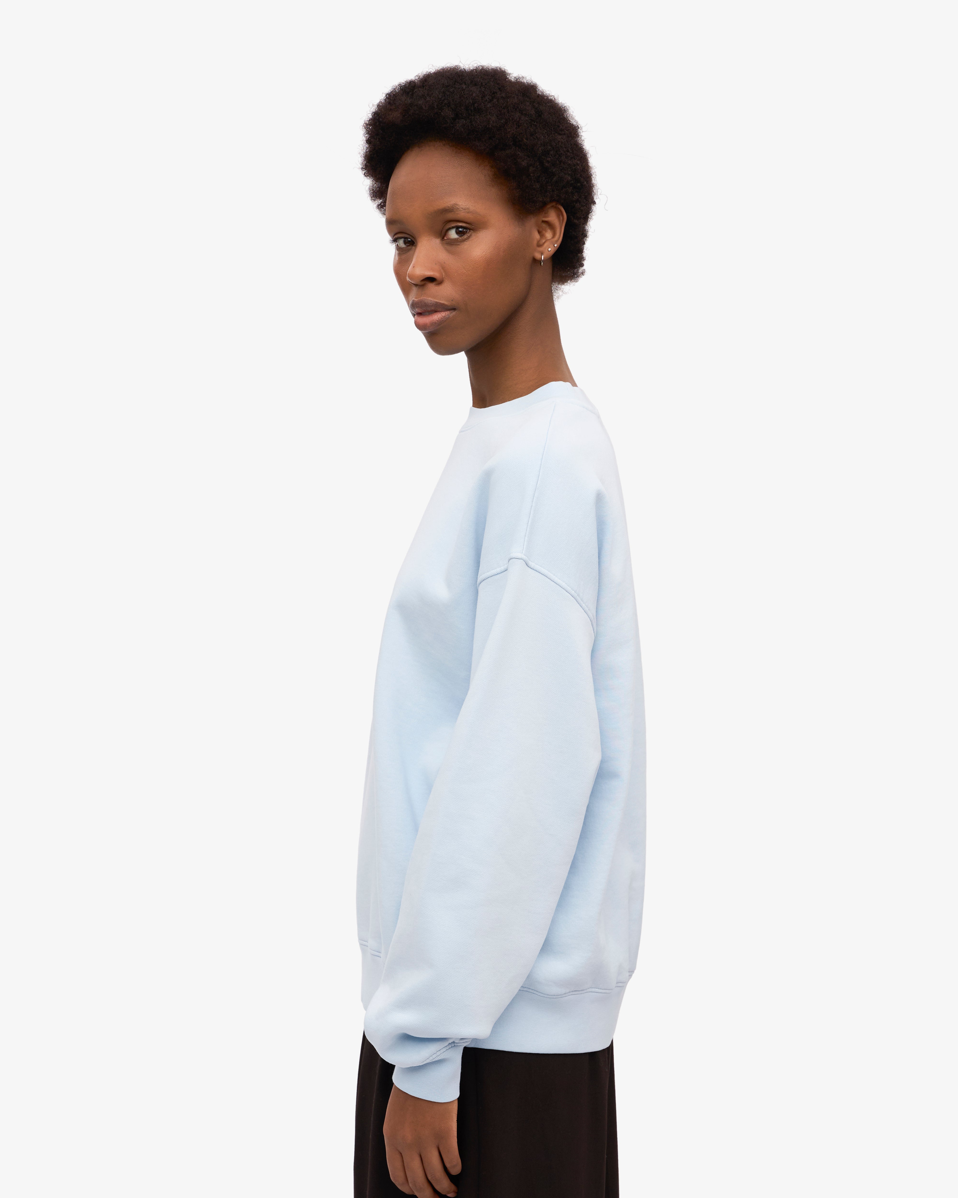 Organic Oversized Crew - Polar Blue XS