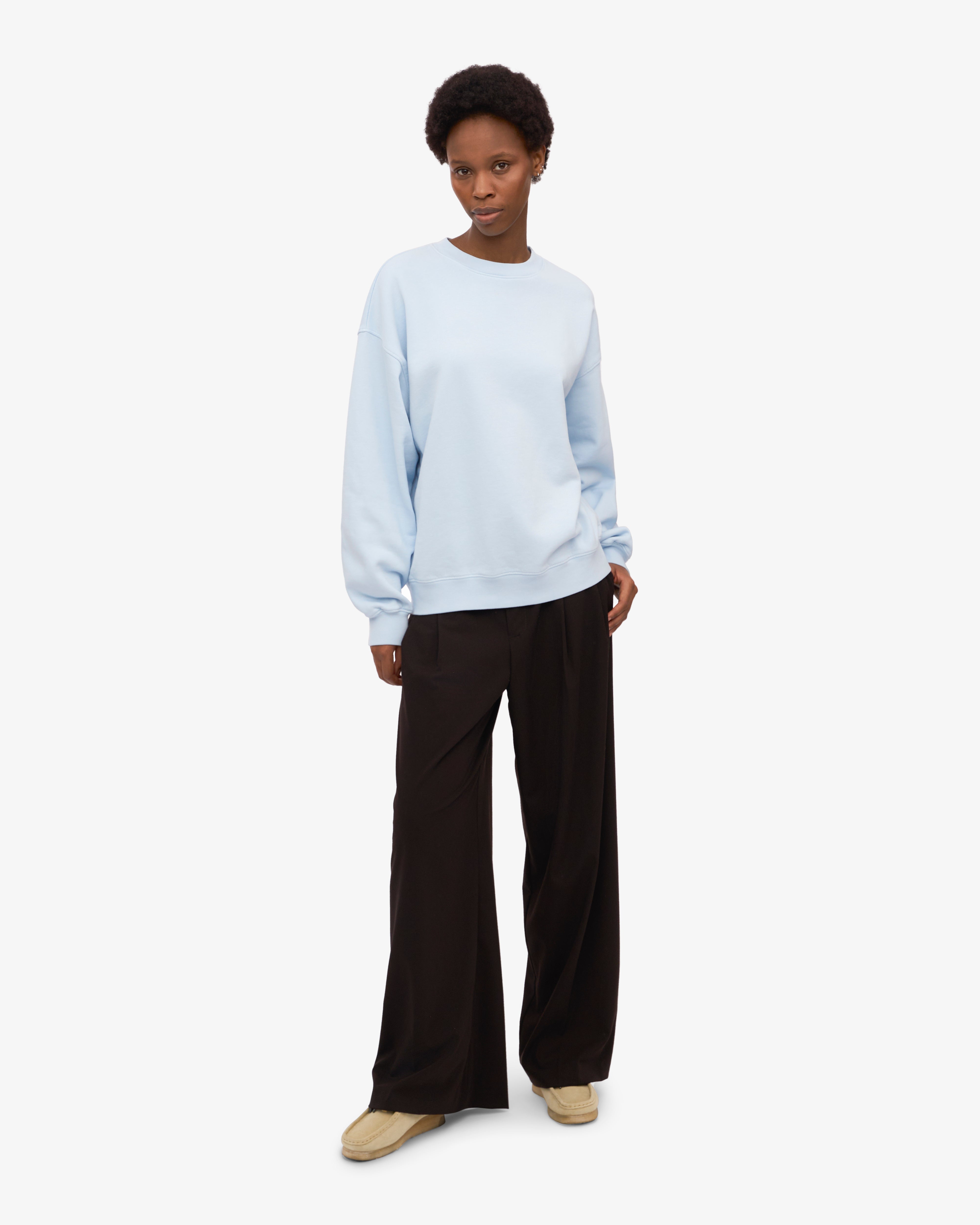 Organic Oversized Crew - Polar Blue XS