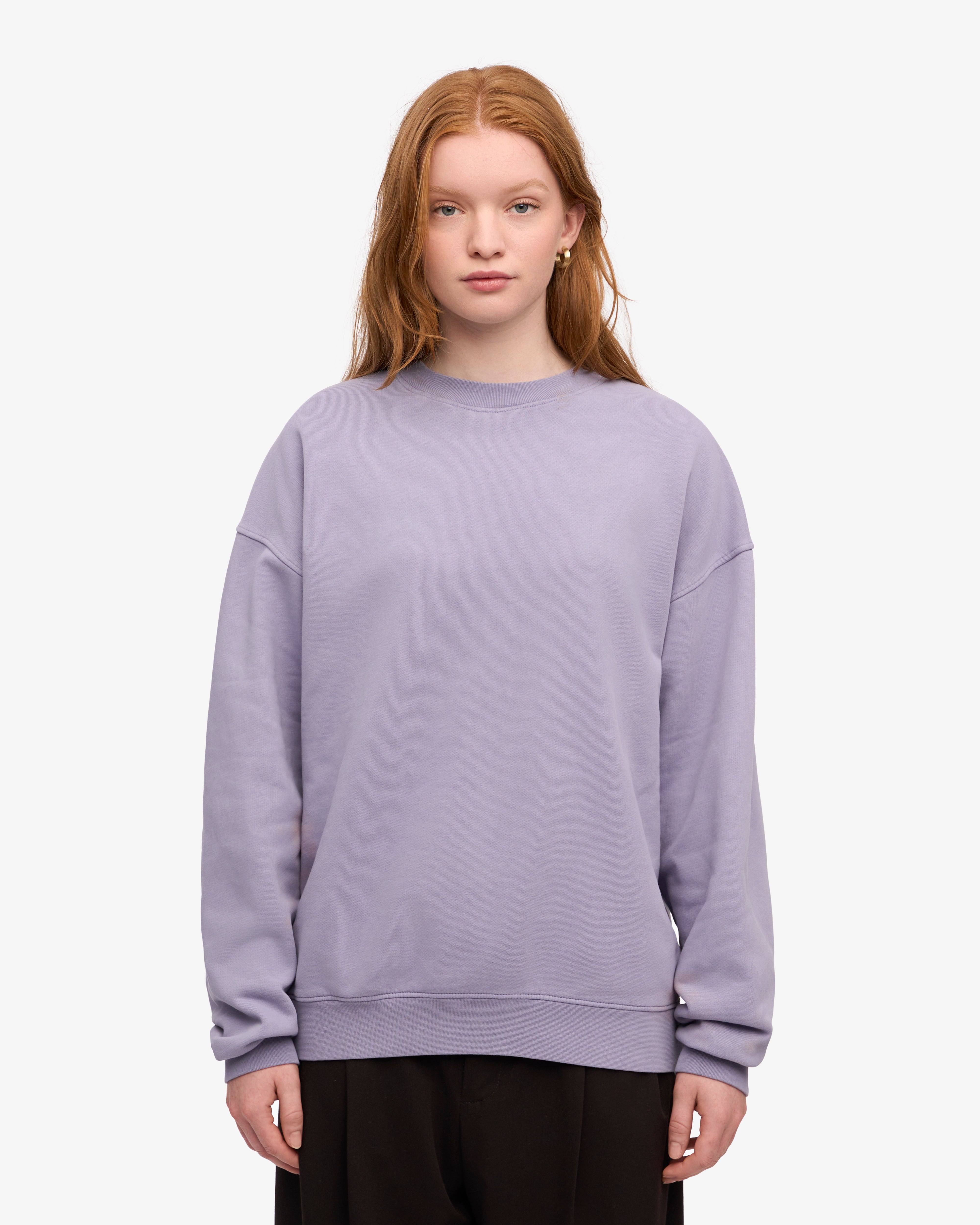Organic Oversized Crew - Purple Jade XS