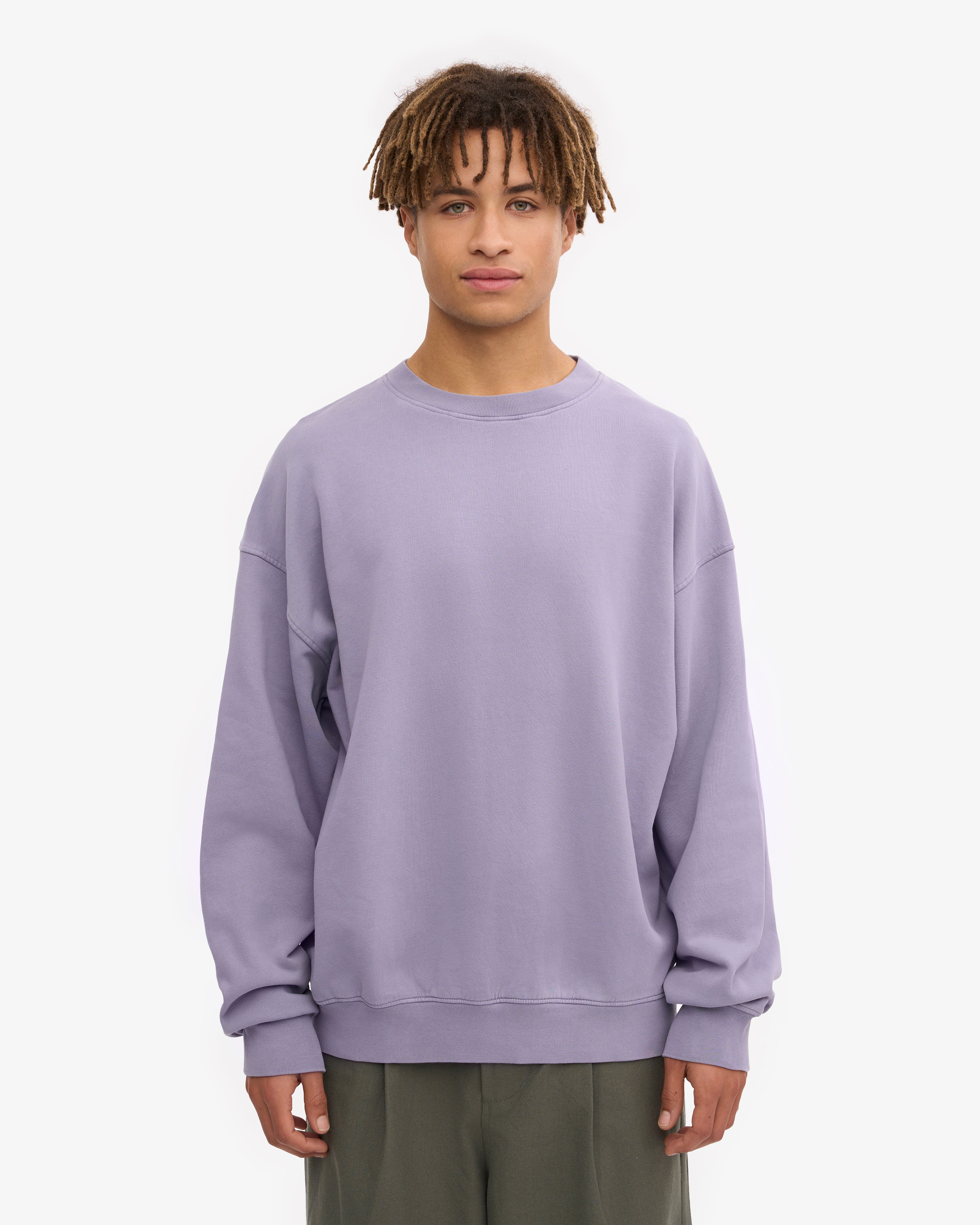 Organic Oversized Crew - Purple Jade