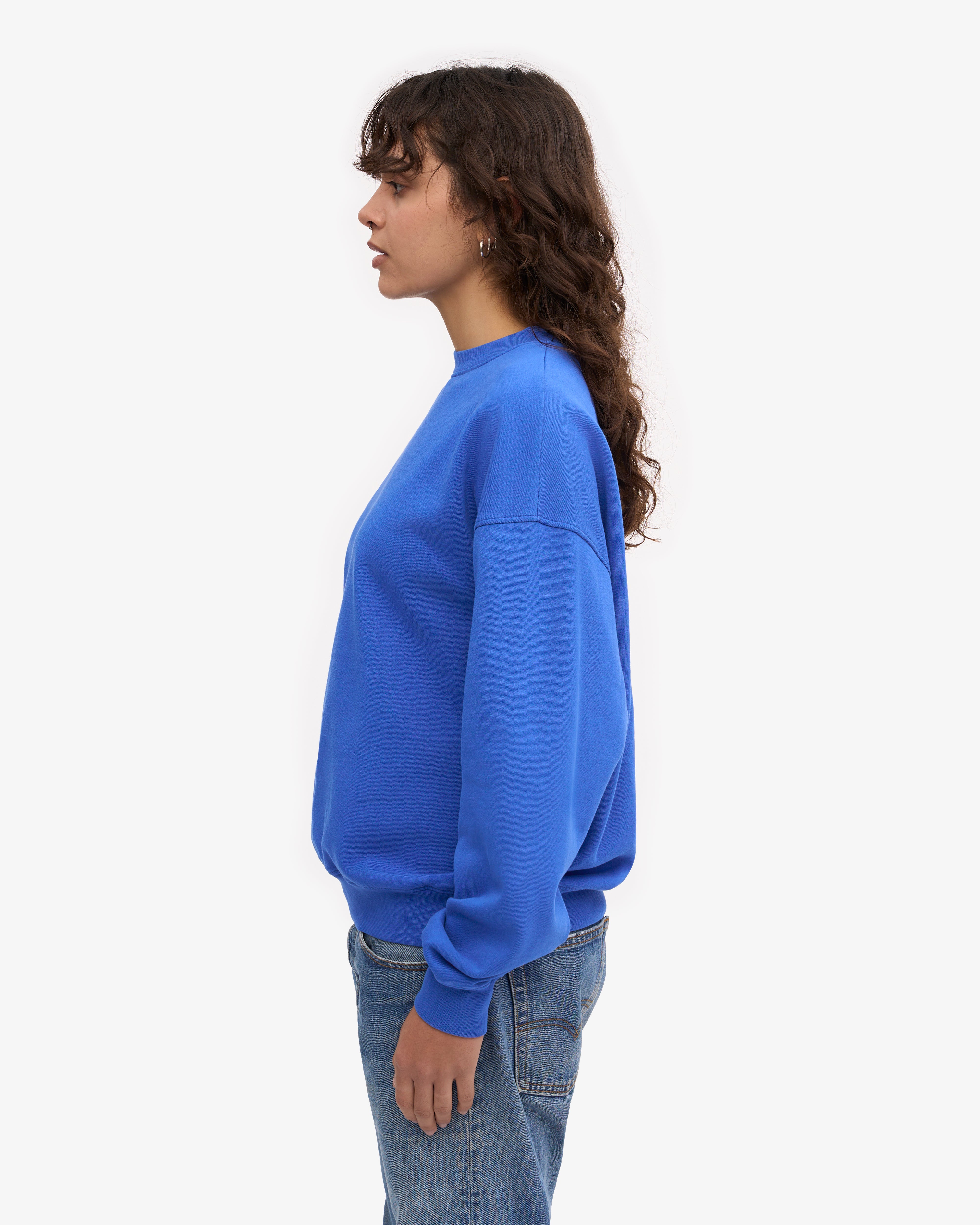 Organic Oversized Crew - Sapphire Blue XS