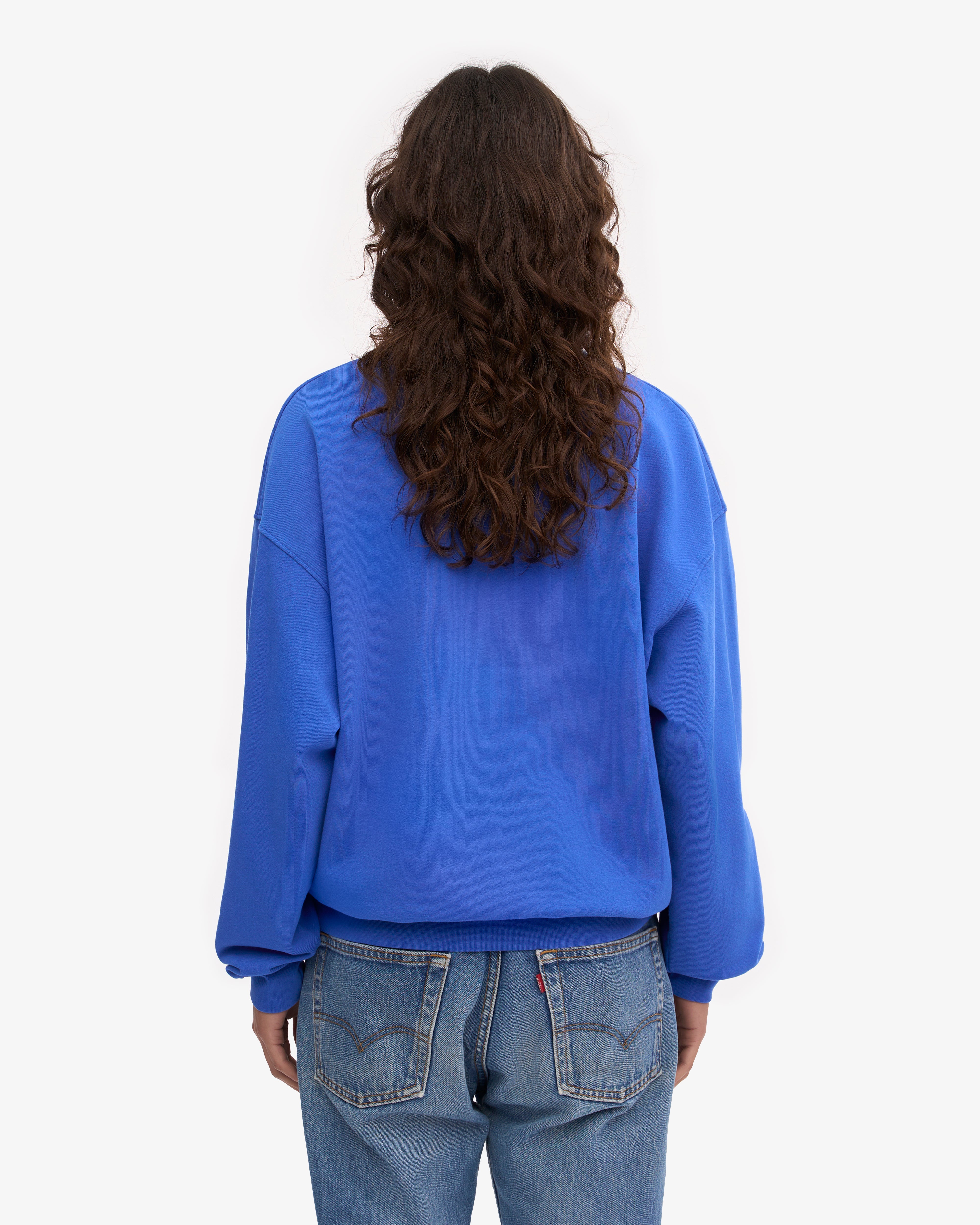 Organic Oversized Crew - Sapphire Blue XS