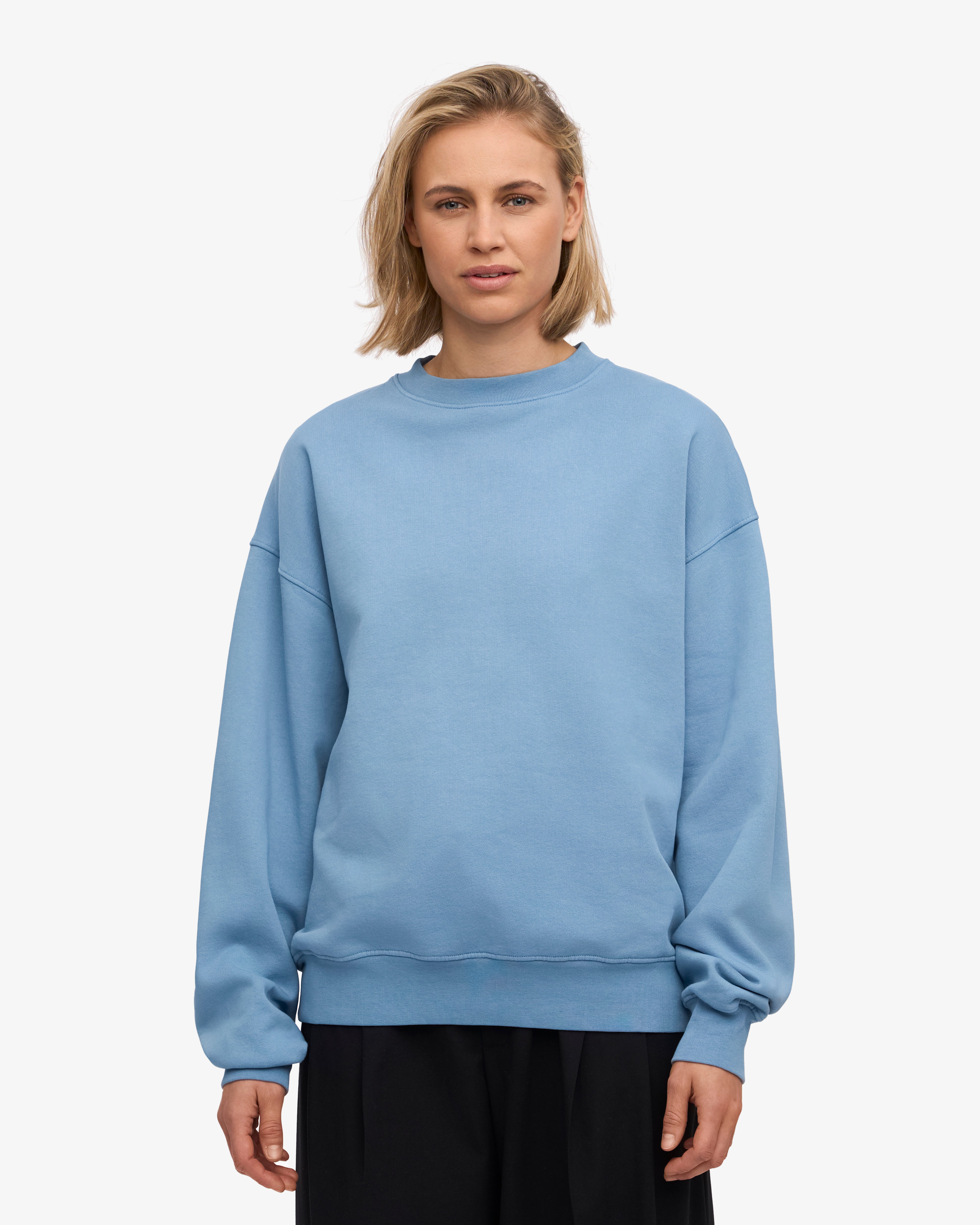 Organic Oversized Crew - Seaside Blue XS
