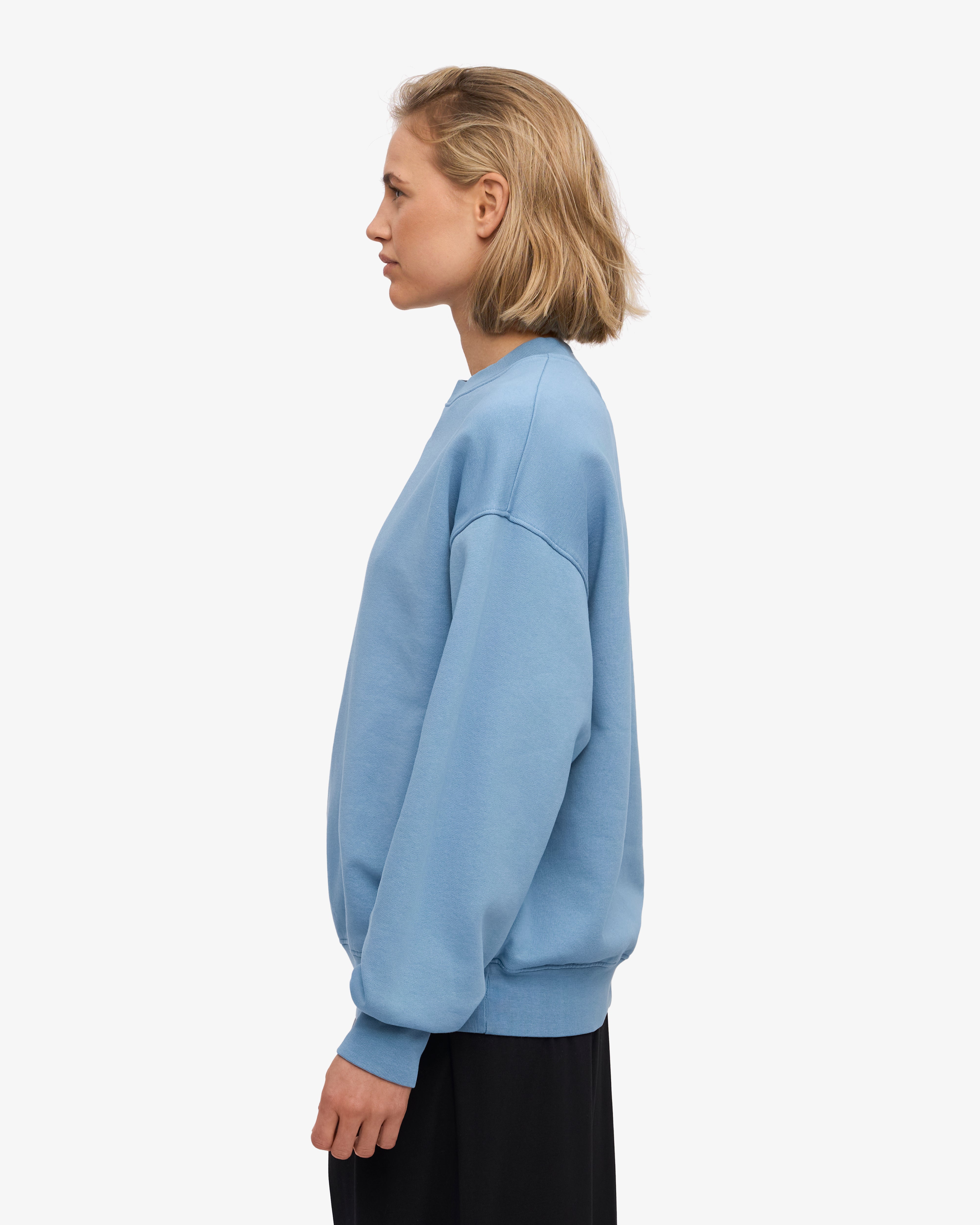 Organic Oversized Crew - Seaside Blue XS