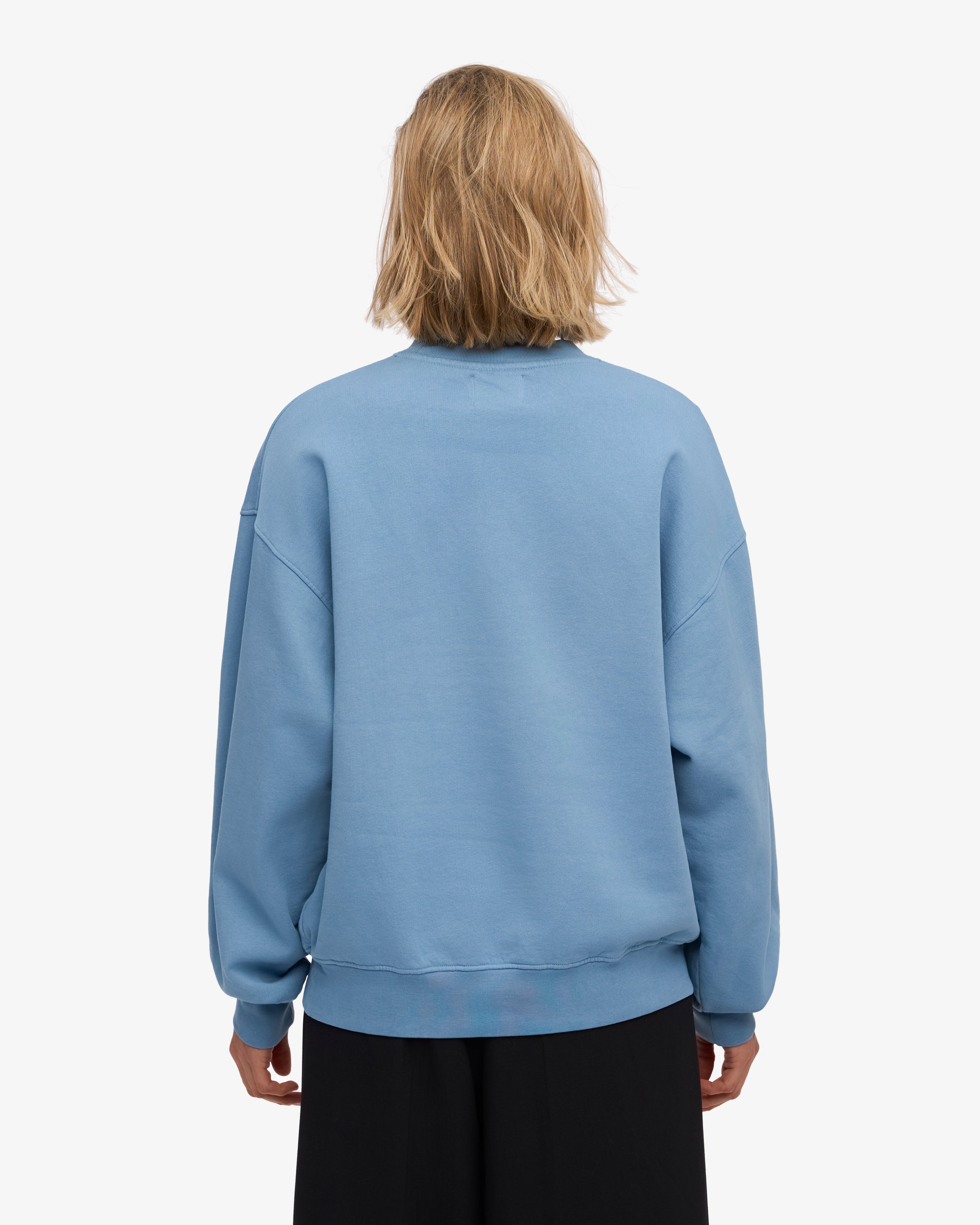 Organic Oversized Crew - Seaside Blue XS