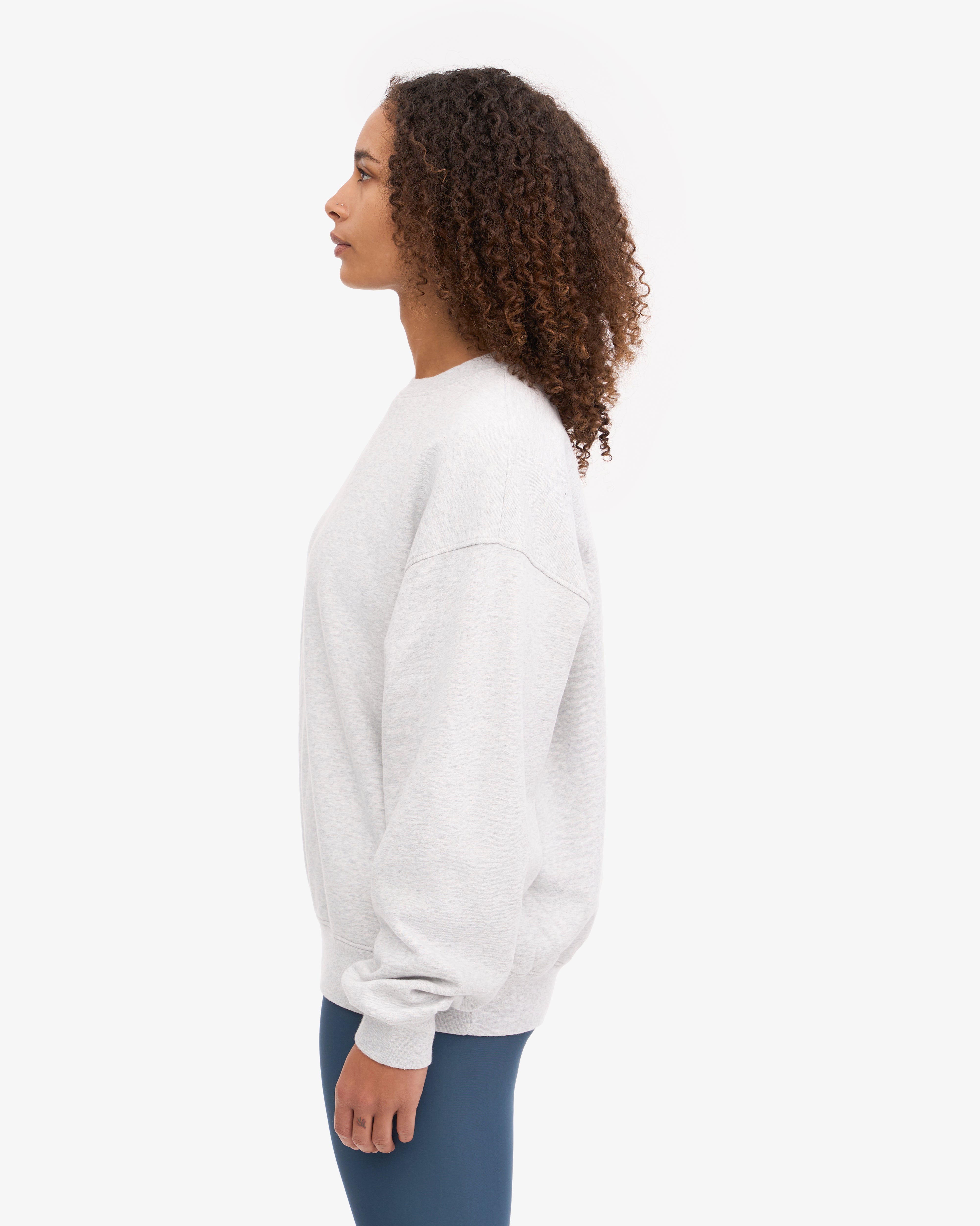 Organic Oversized Crew - Snow Melange XS