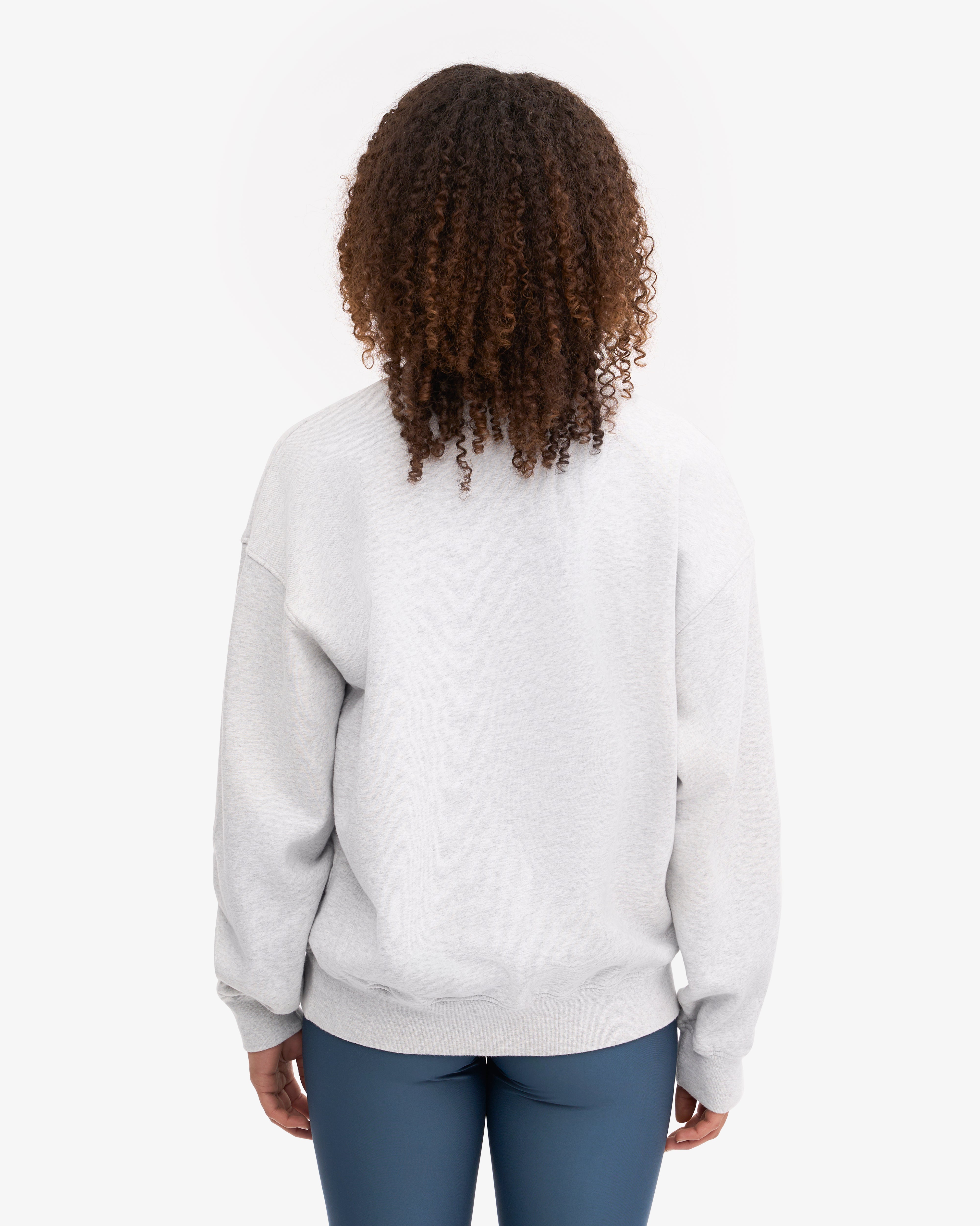 Organic Oversized Crew - Snow Melange XS