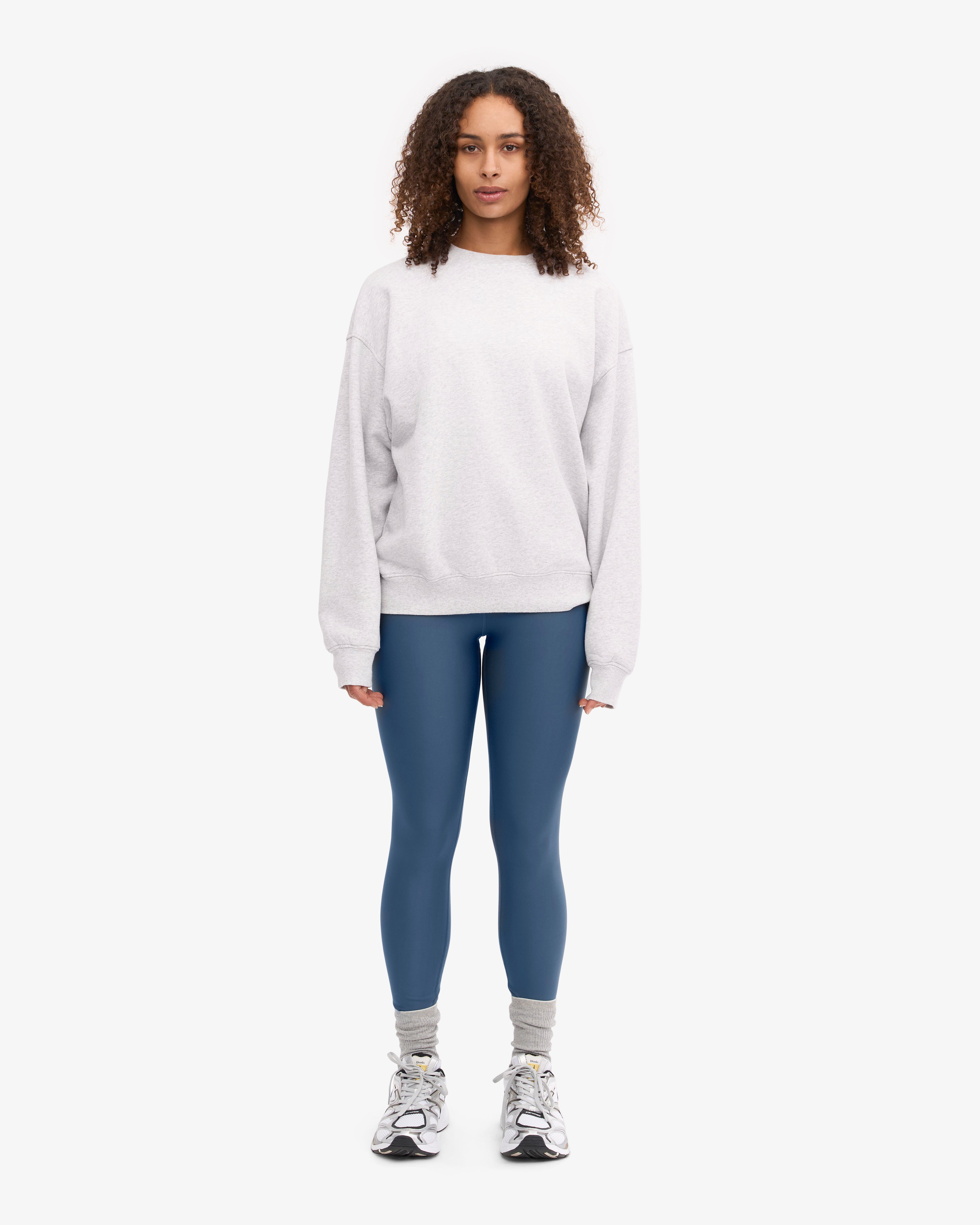 Organic Oversized Crew - Snow Melange XS