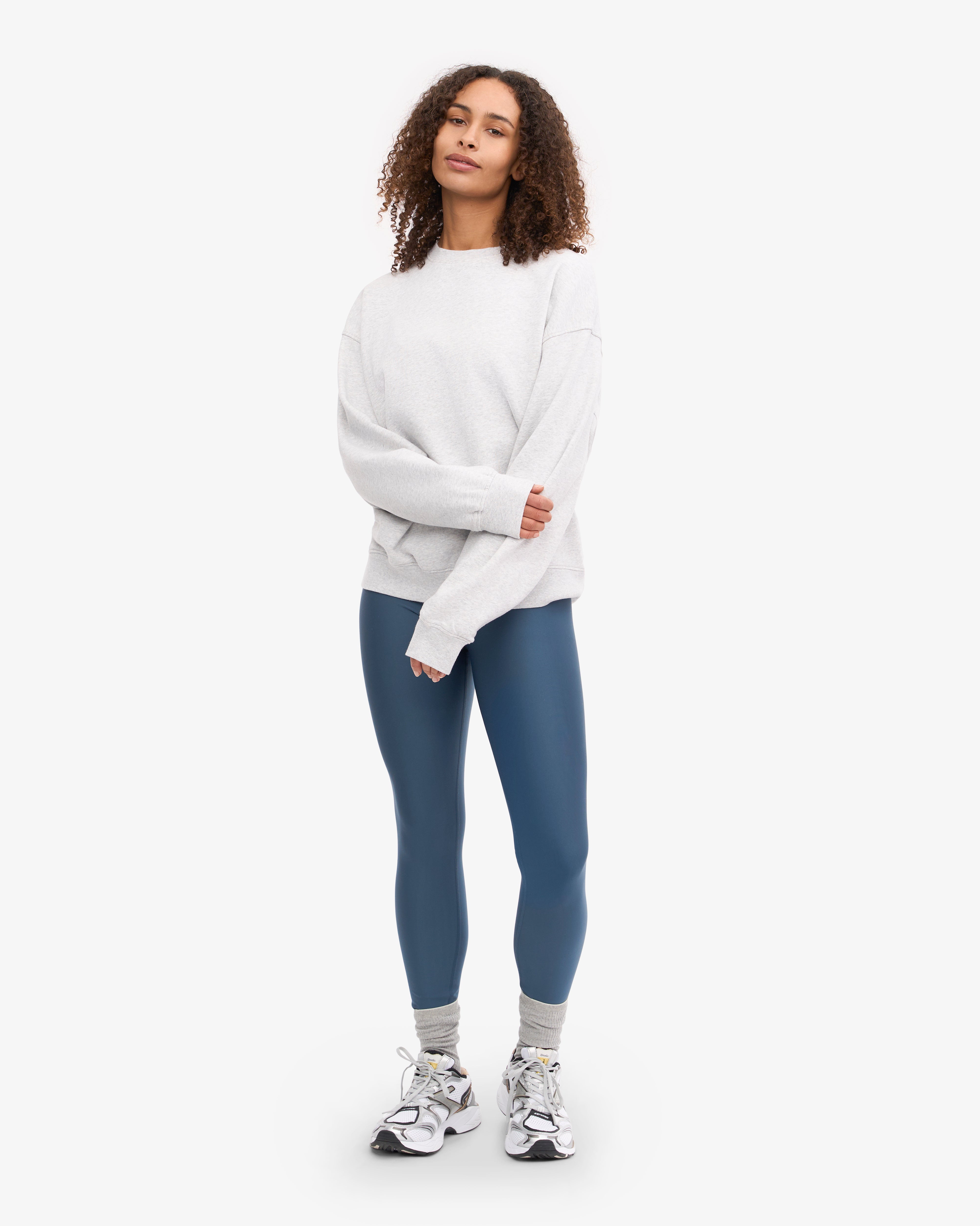 Organic Oversized Crew - Snow Melange XS