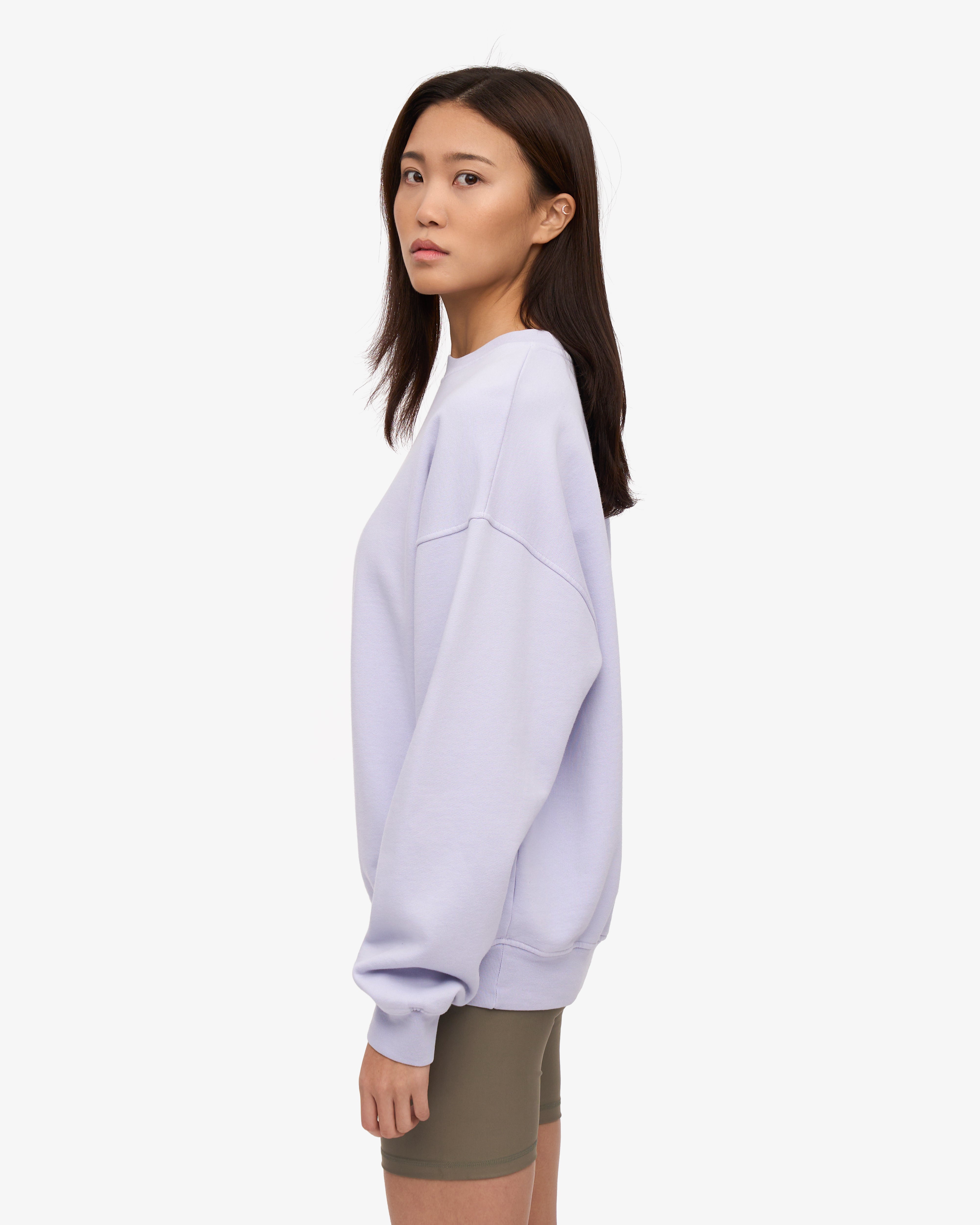 Organic Oversized Crew - Soft Lavender XS