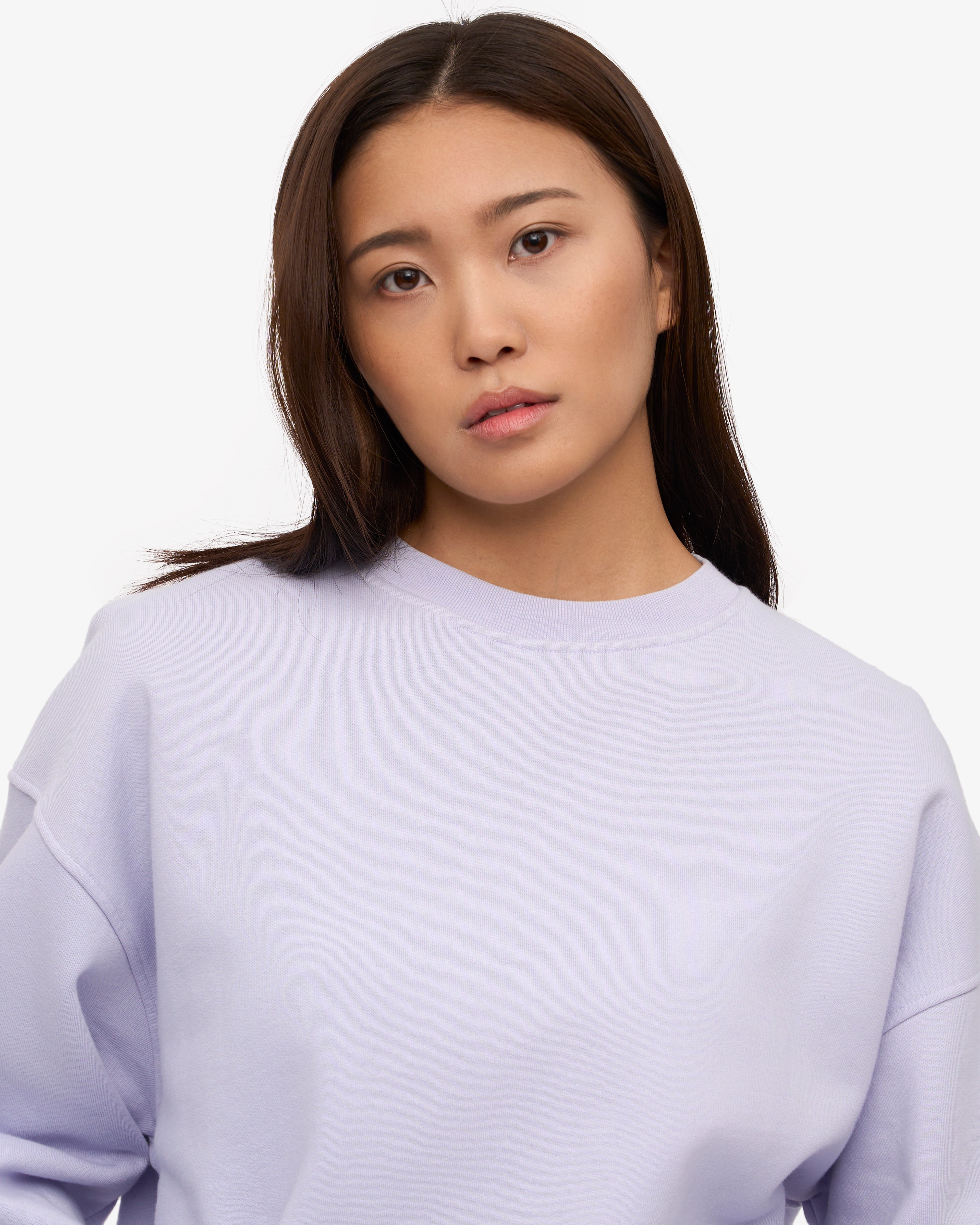 Organic Oversized Crew - Soft Lavender XS