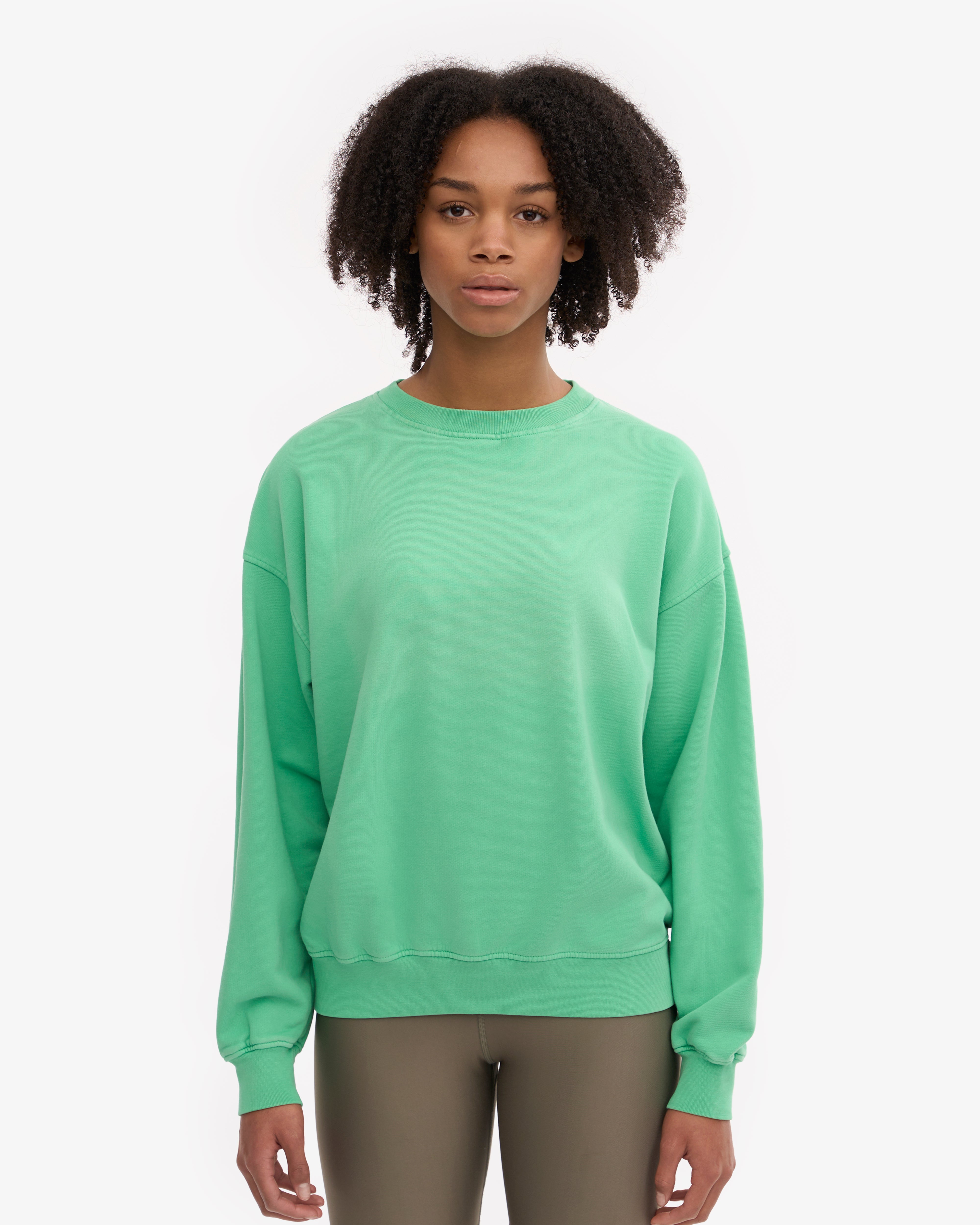 Organic Oversized Crew - Spring Green XS