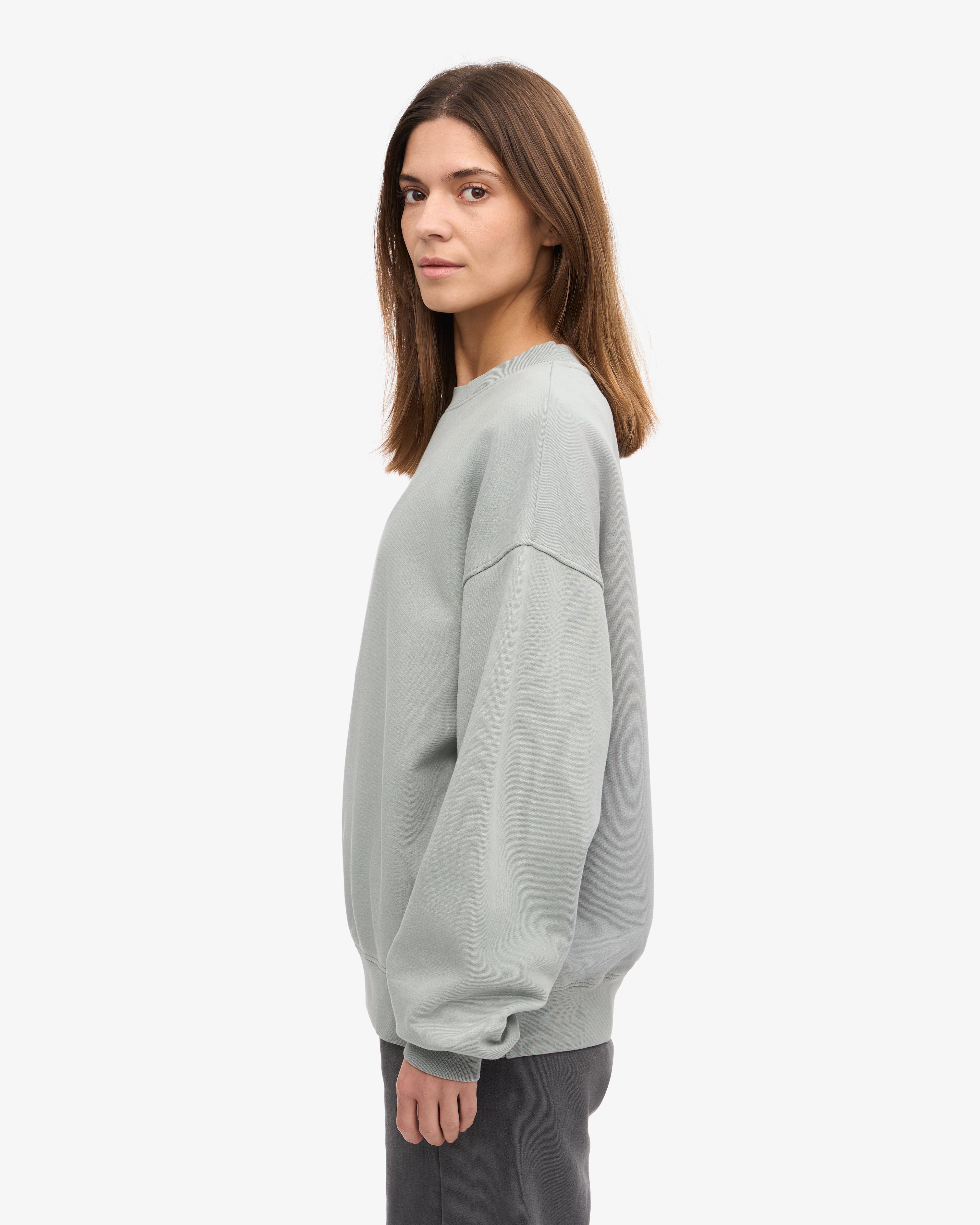 Organic Oversized Crew - Steel Blue XS