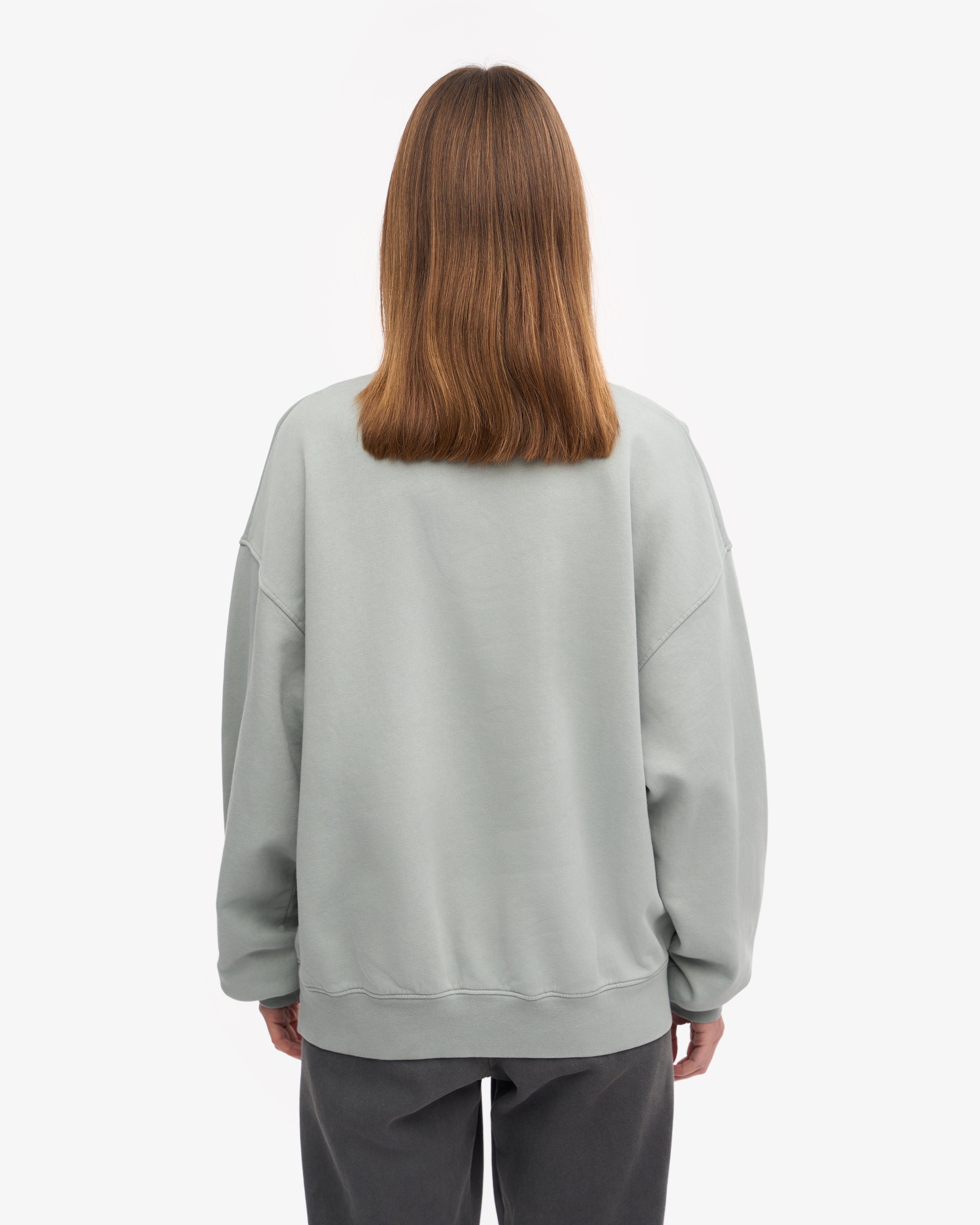 Organic Oversized Crew - Steel Blue XS