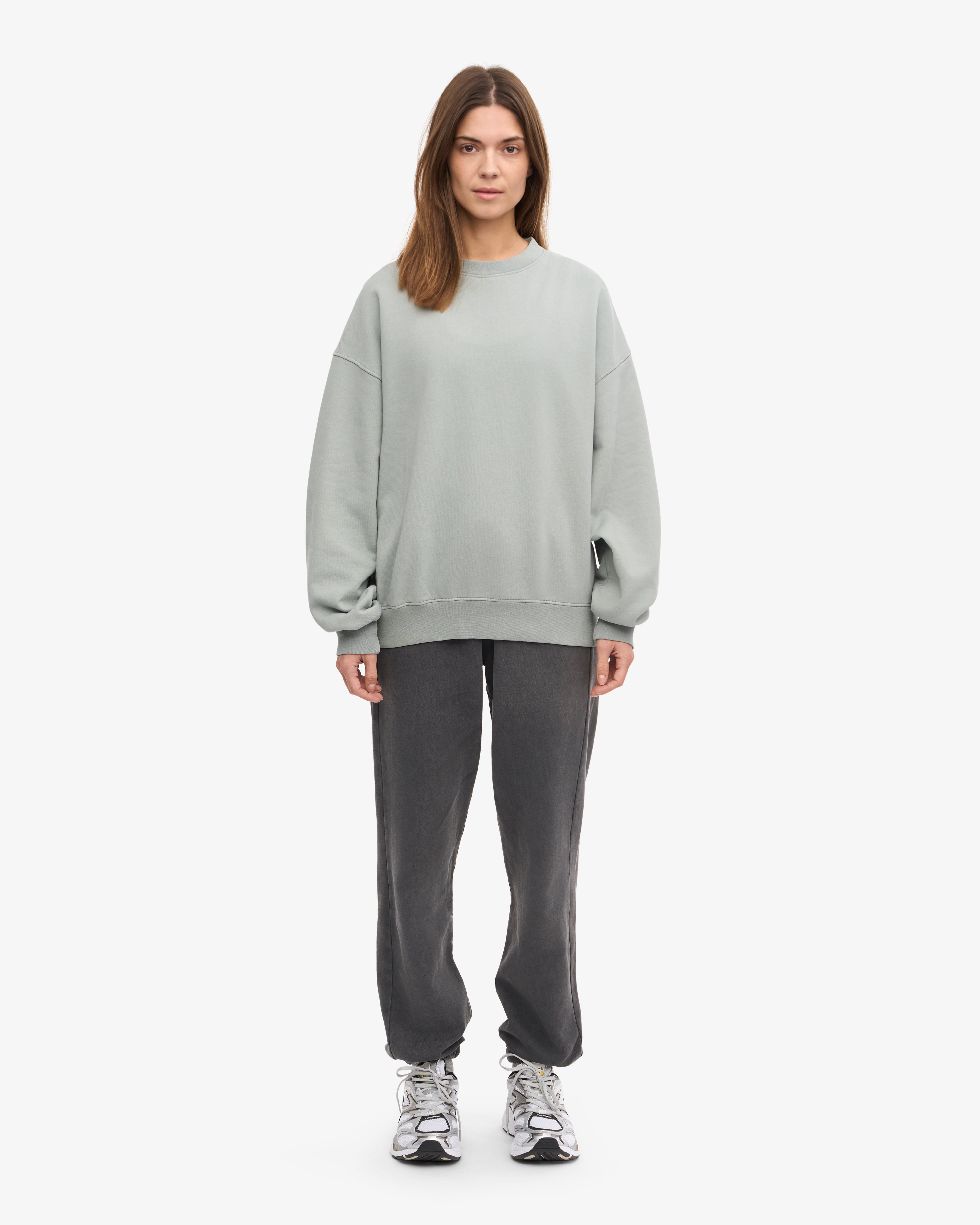 Organic Oversized Crew - Steel Blue XS