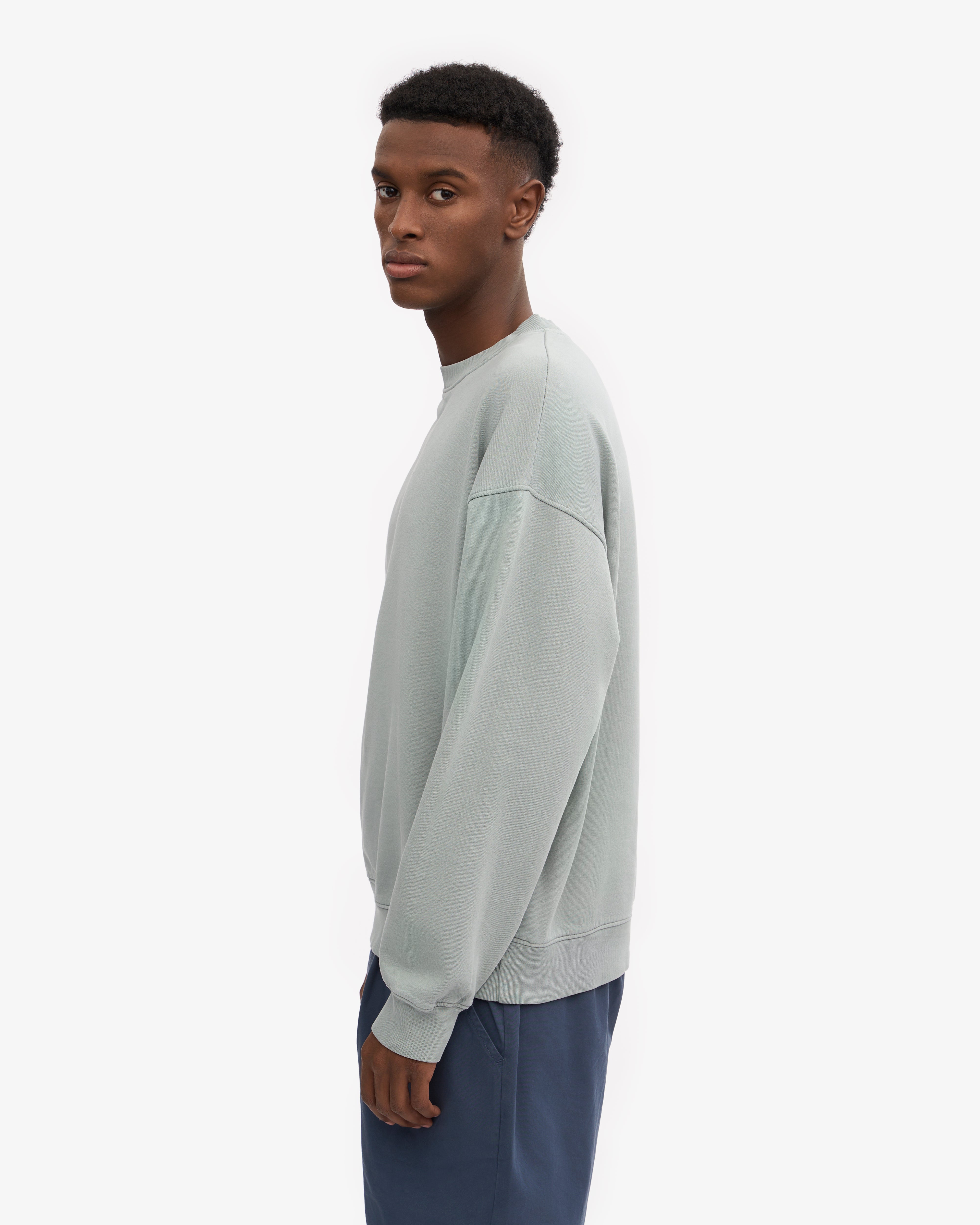 Organic Oversized Crew - Steel Blue