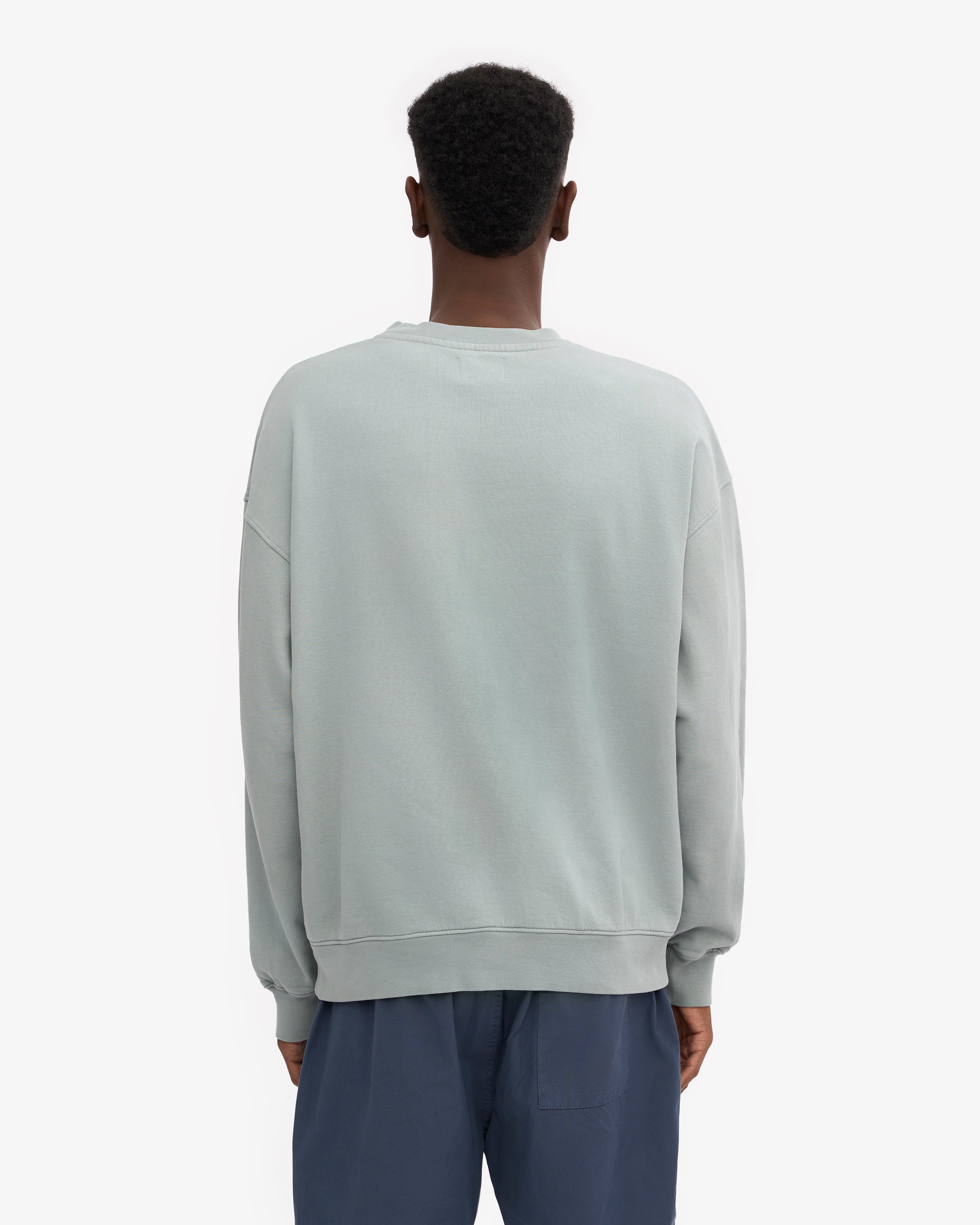 Organic Oversized Crew - Steel Blue