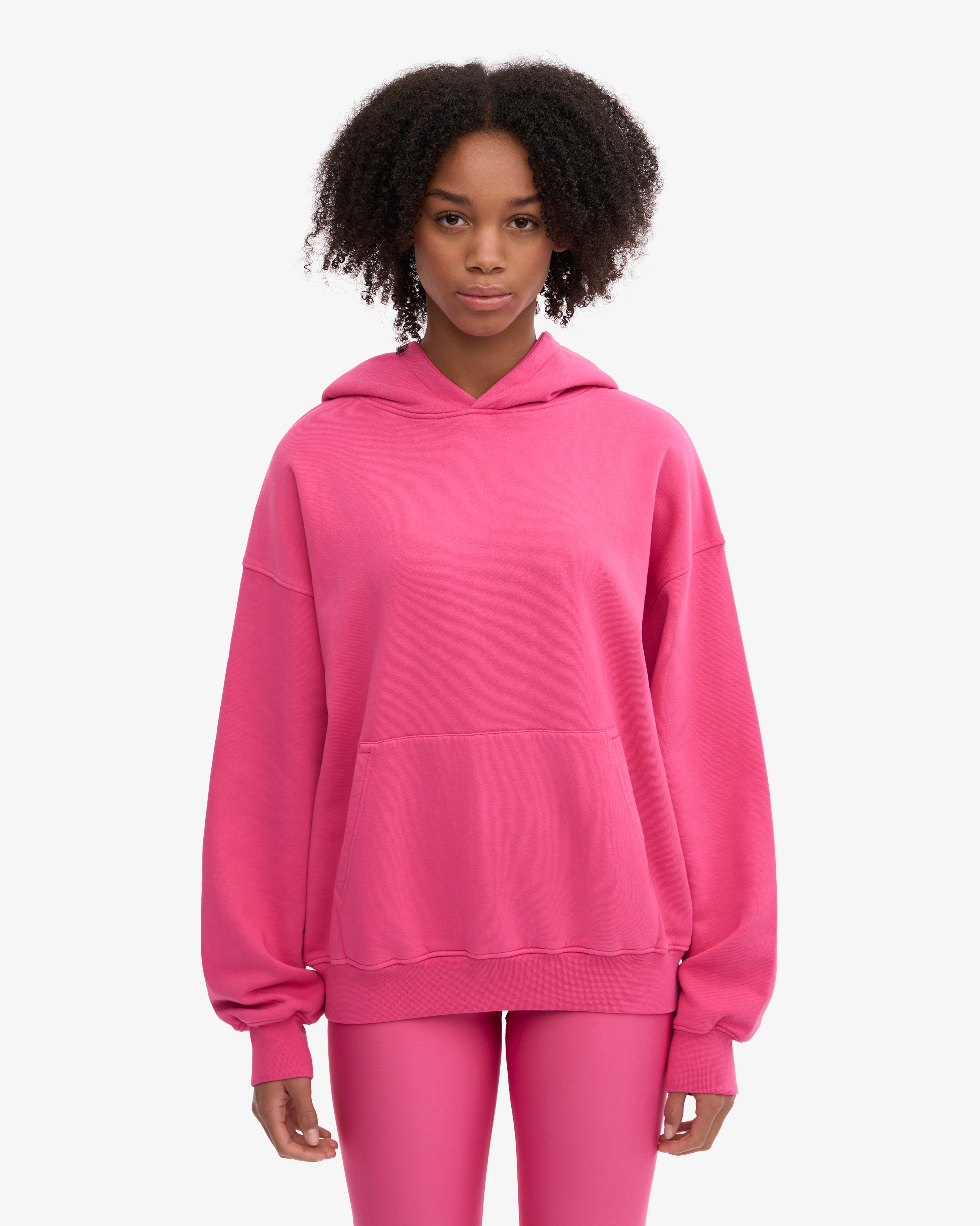 Organic Oversized Hood - Bubblegum Pink
