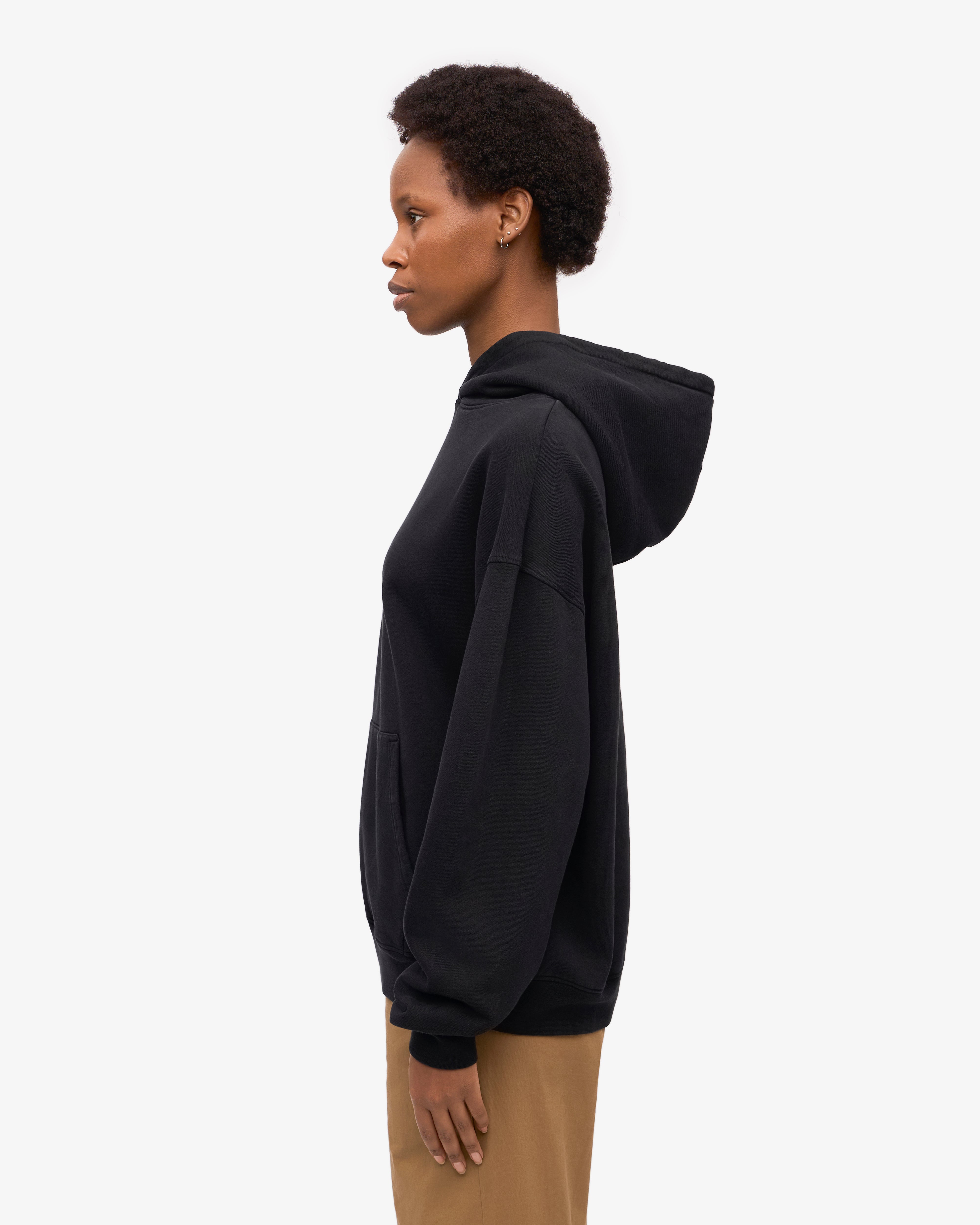 Organic Oversized Hood - Deep Black