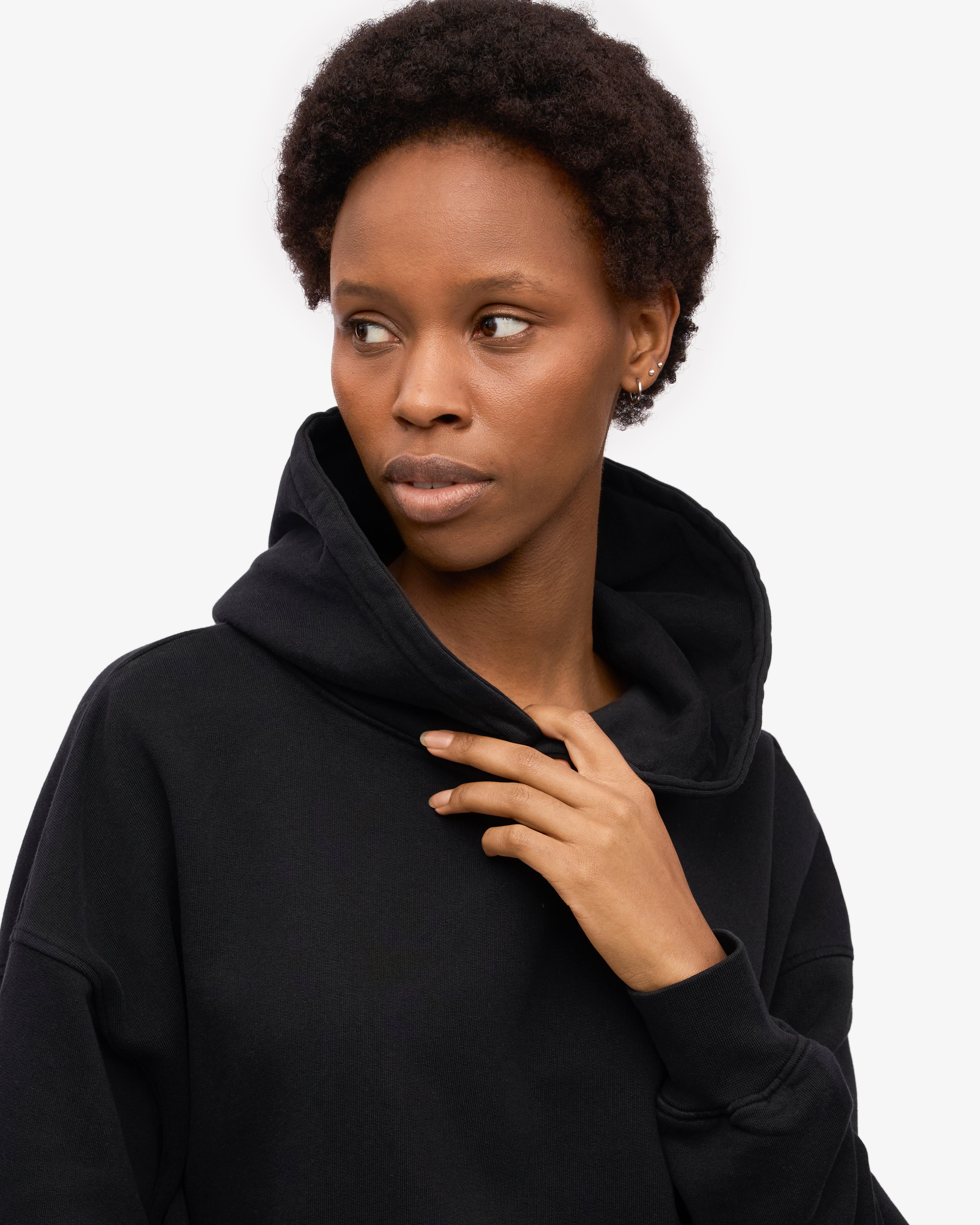 Organic Oversized Hood - Deep Black