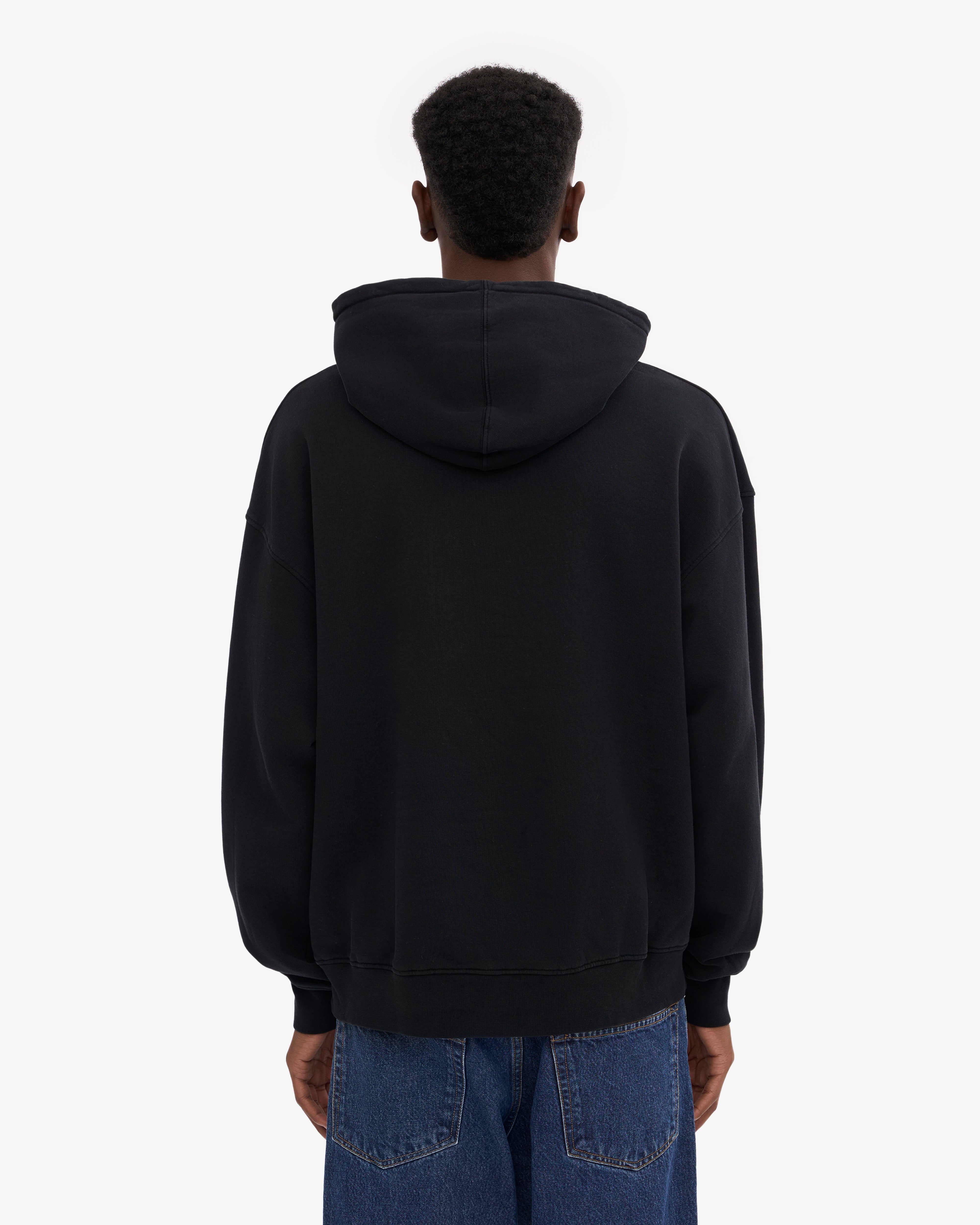 Organic Relaxed Hood Sweatsuit - Deep Black