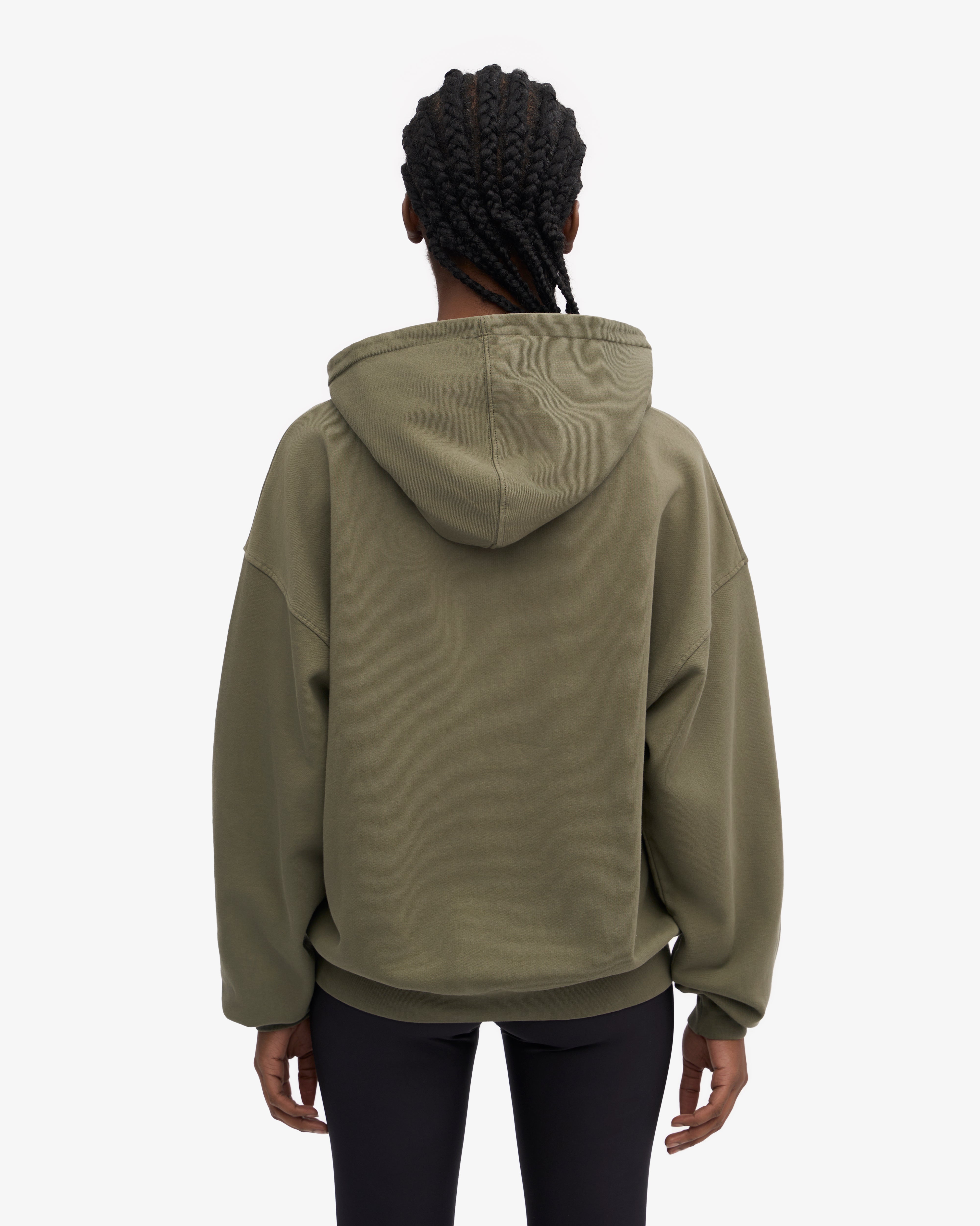 Organic Oversized Hood - Dusty Olive
