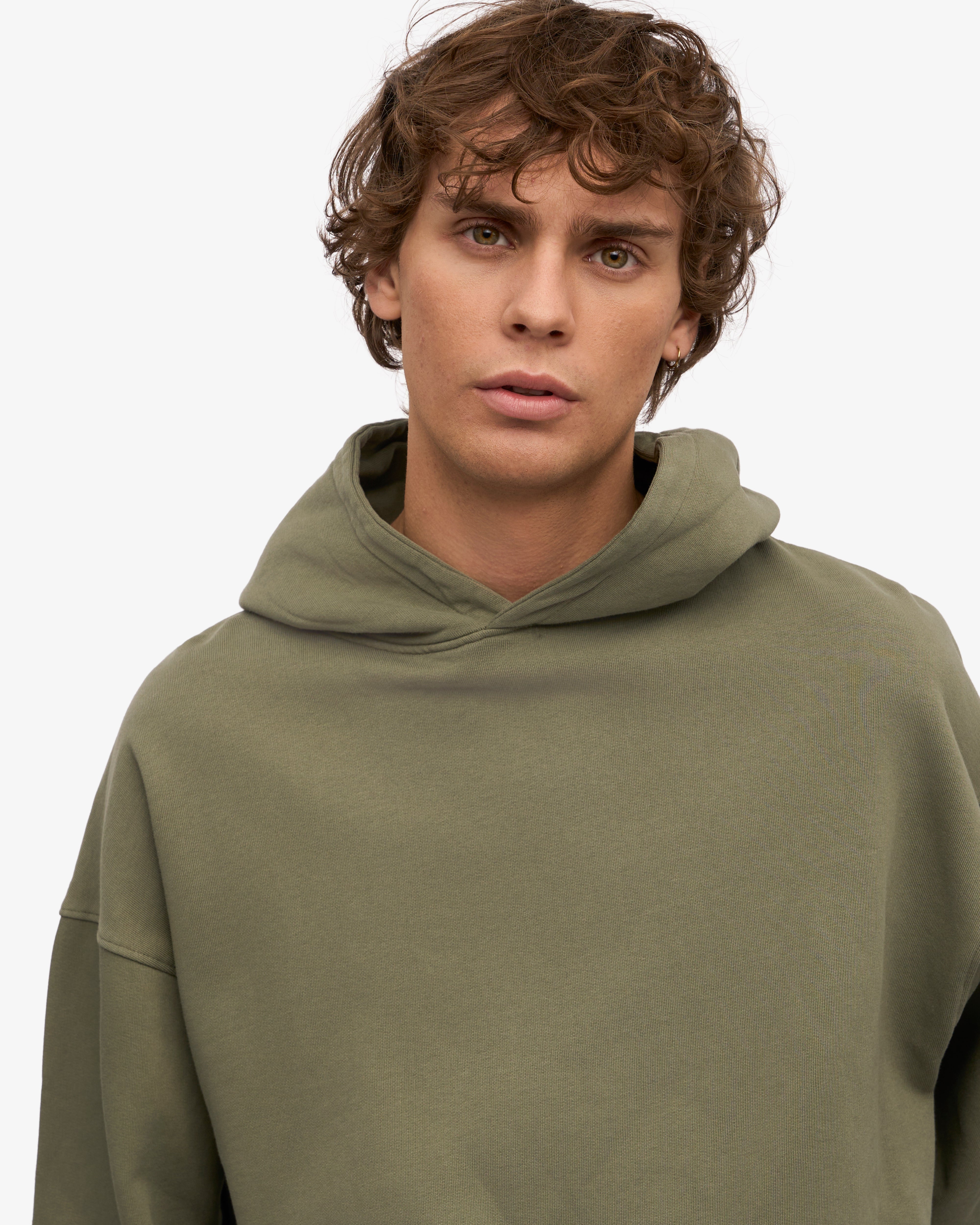 Organic Oversized Hood - Dusty Olive