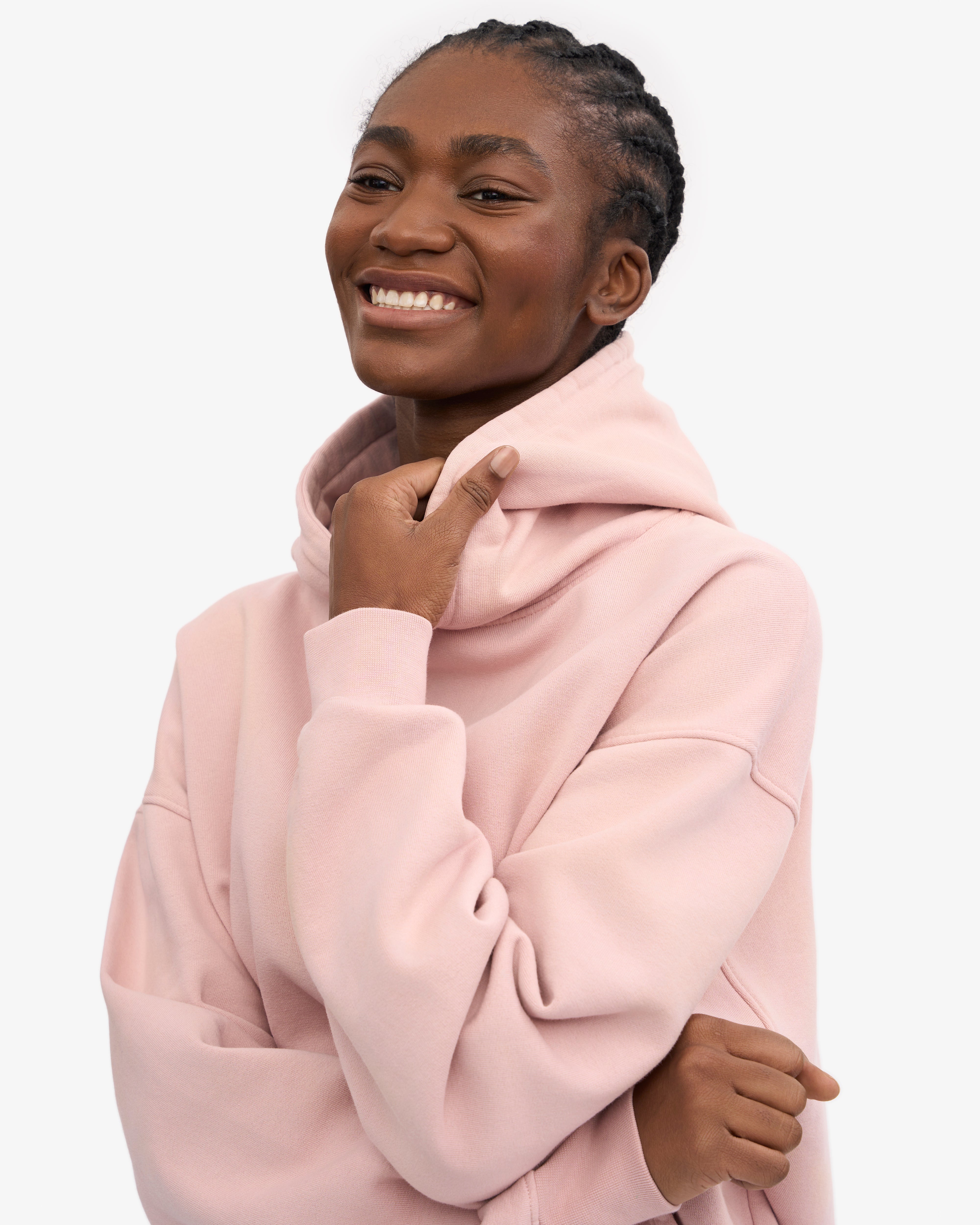 Organic Oversized Hood - Faded Pink