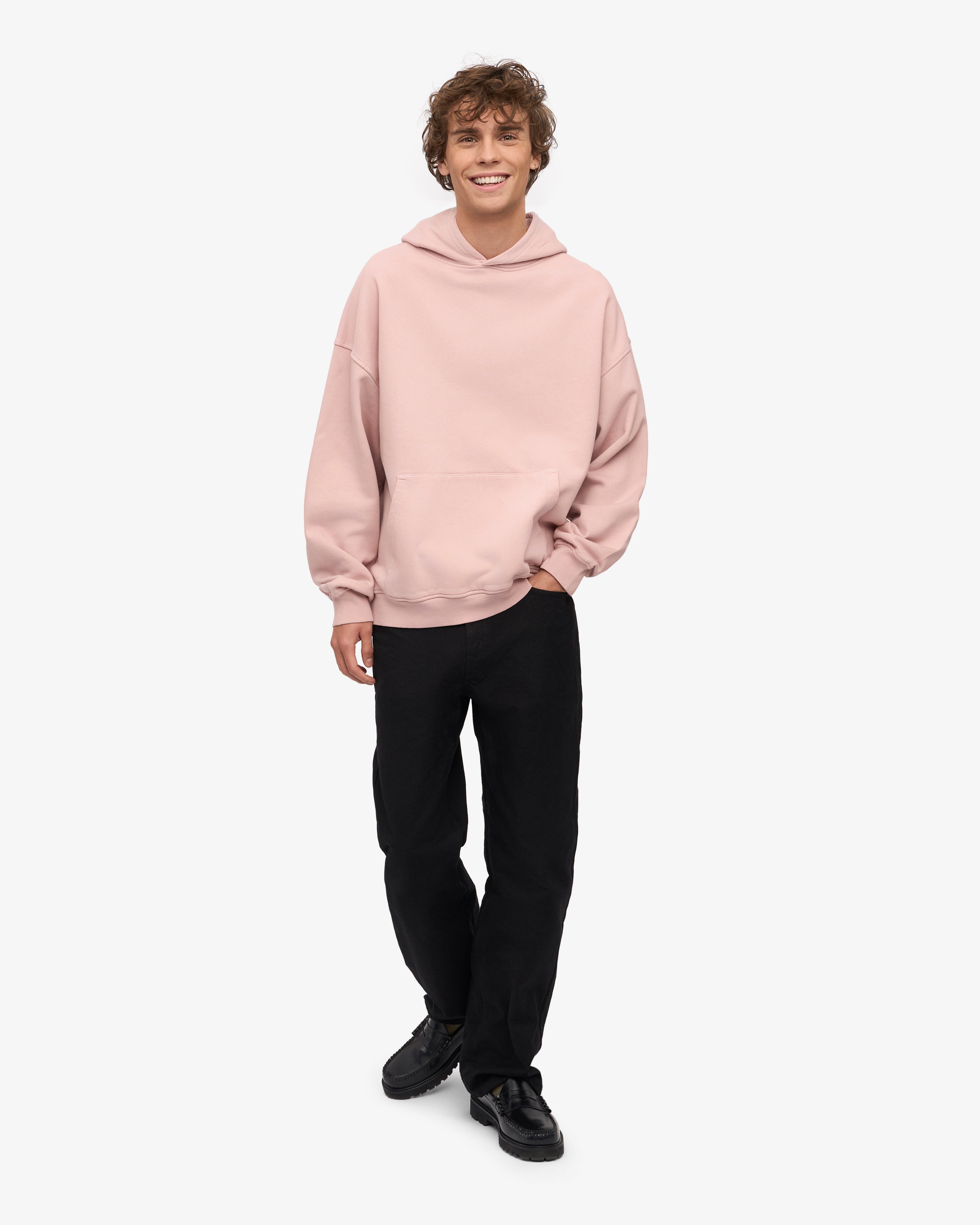 Organic Oversized Hood - Faded Pink
