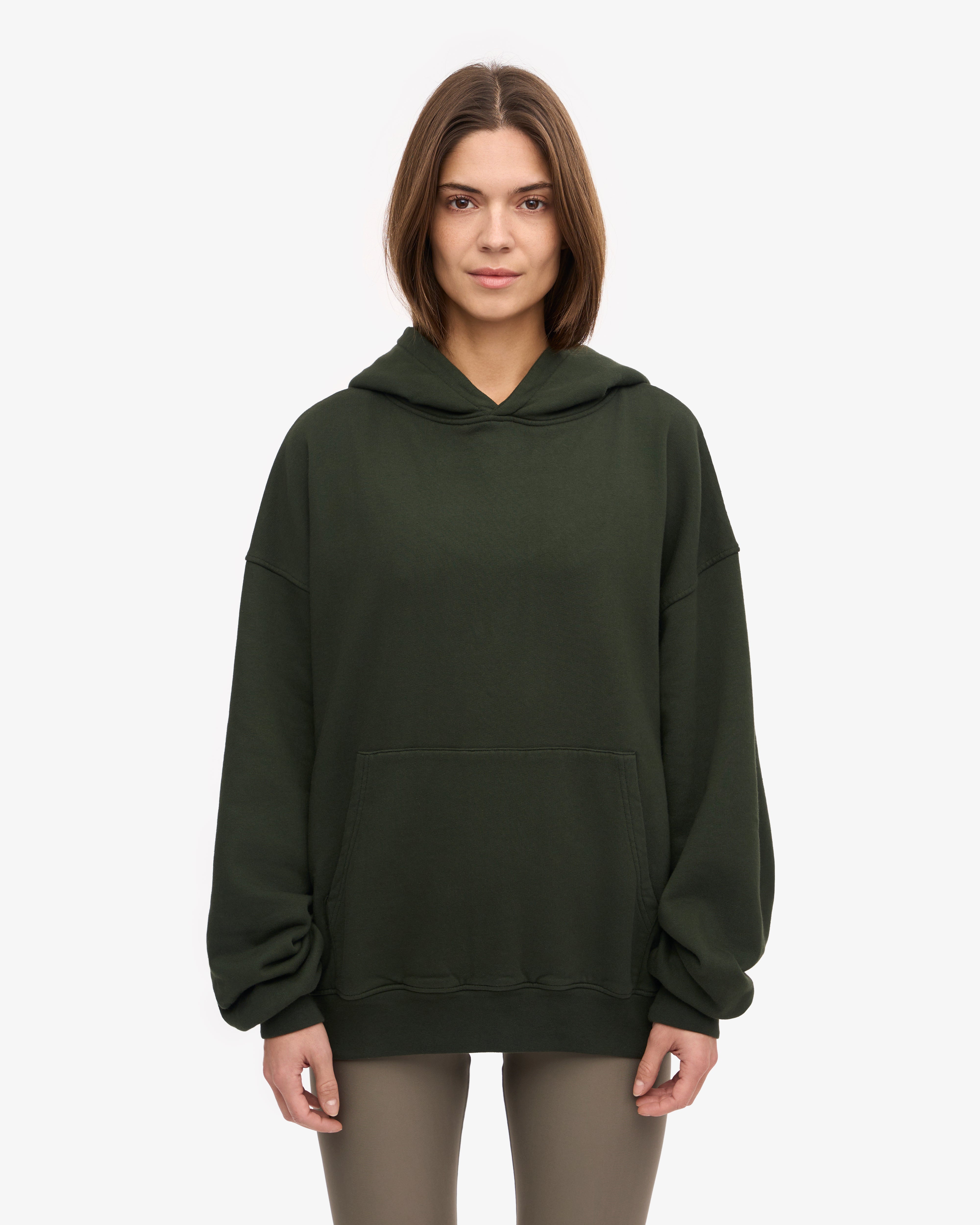 Organic Oversized Hood - Hunter Green