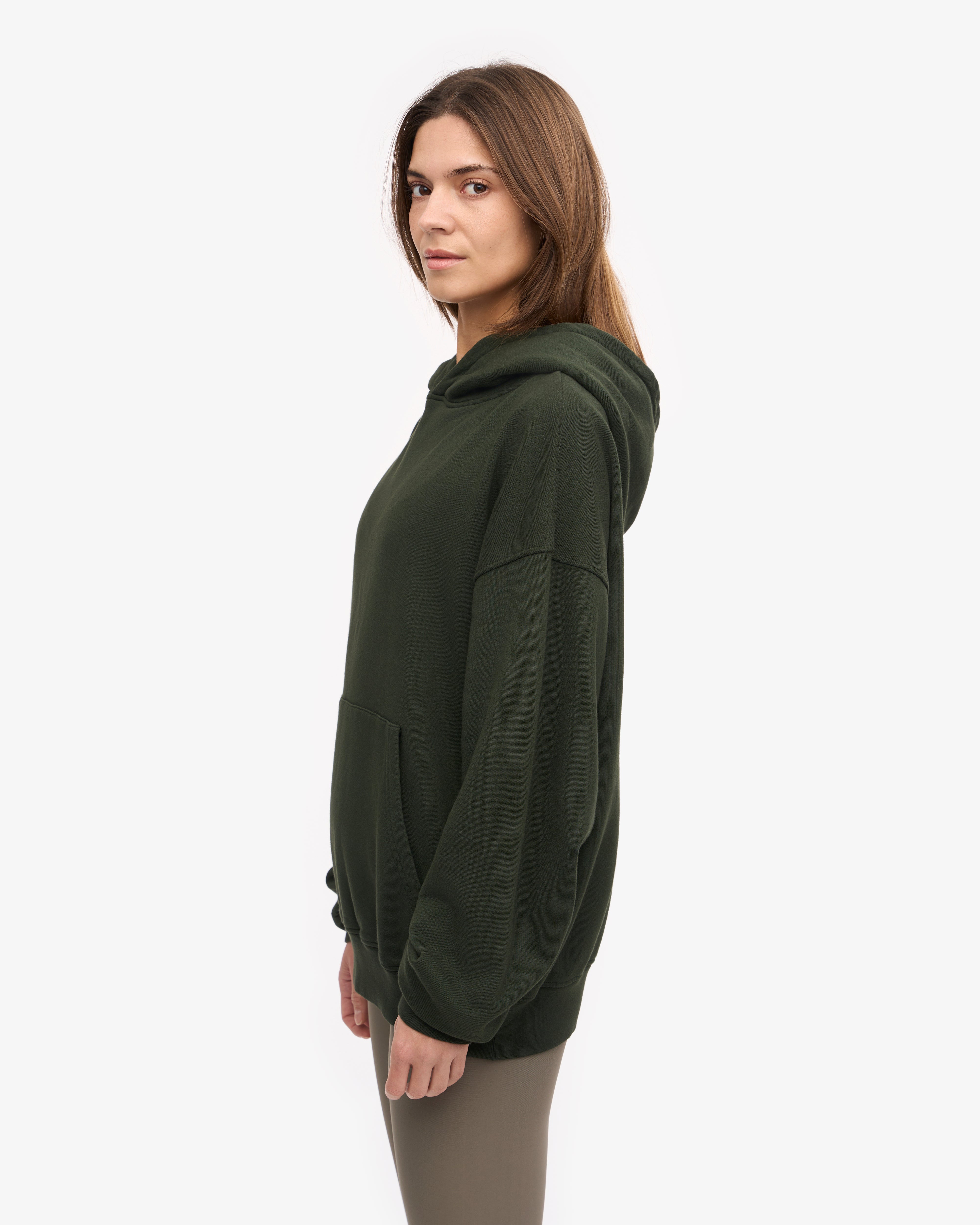 Organic Oversized Hood - Hunter Green