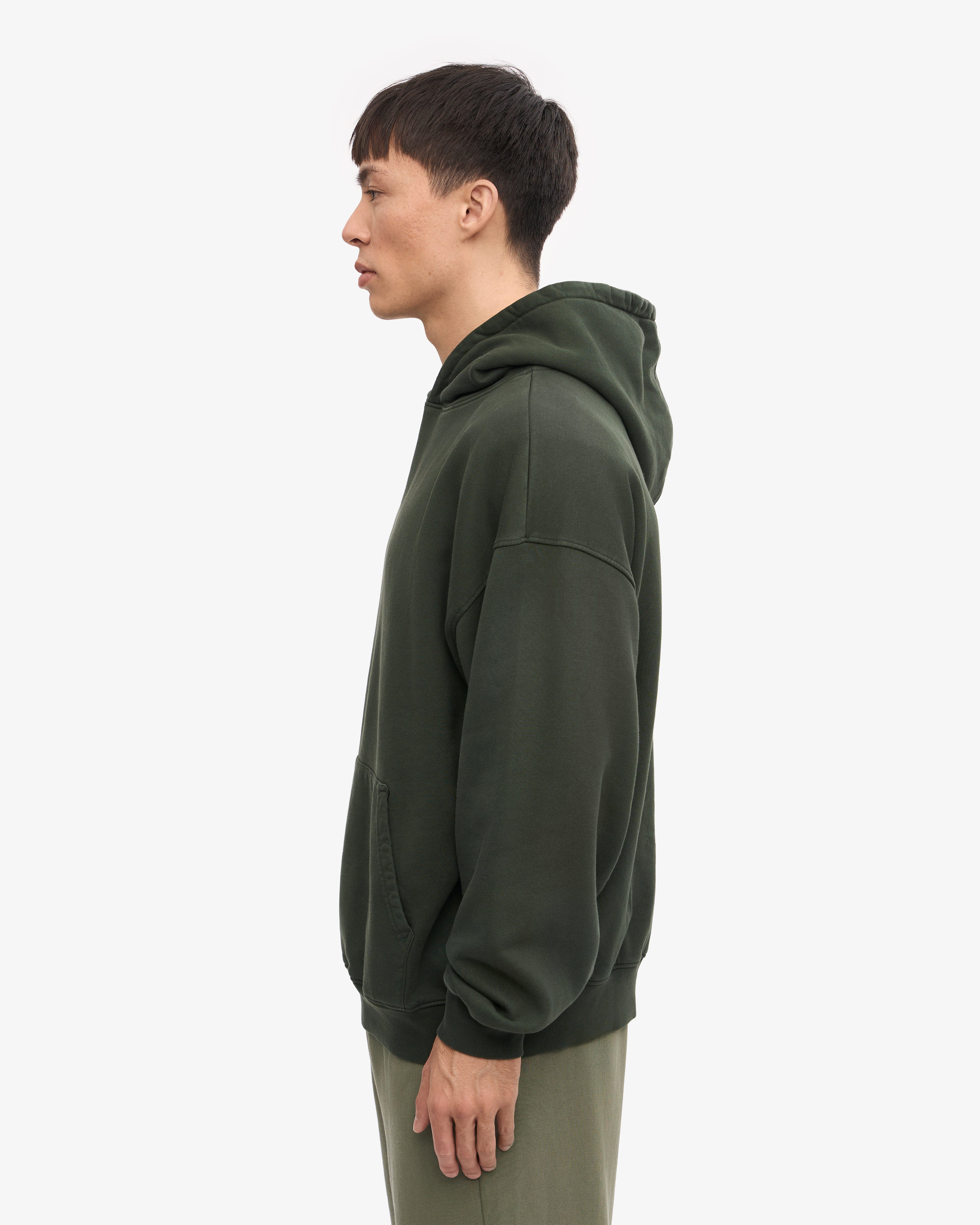 Organic Oversized Hood - Hunter Green