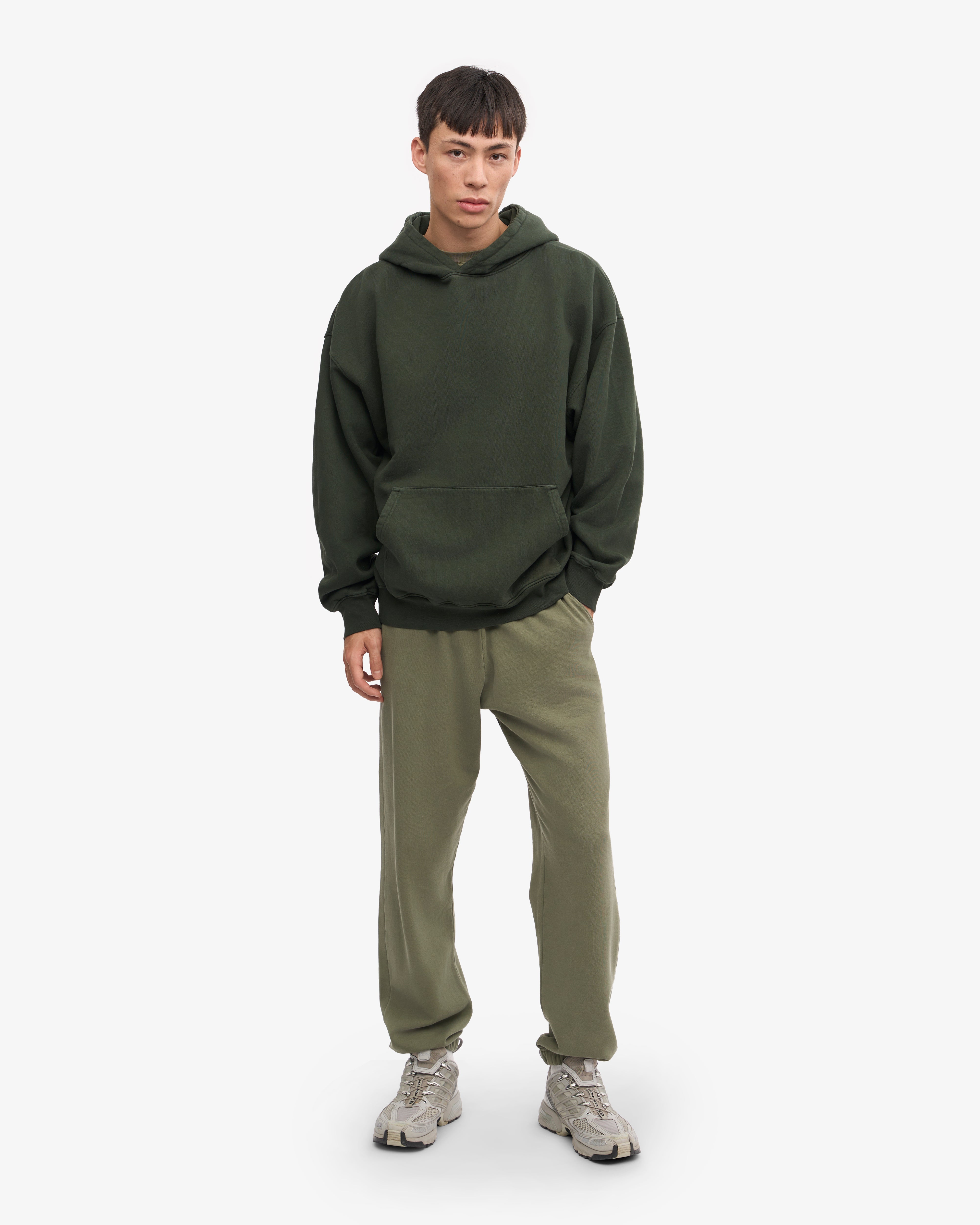 Organic Oversized Hood - Hunter Green