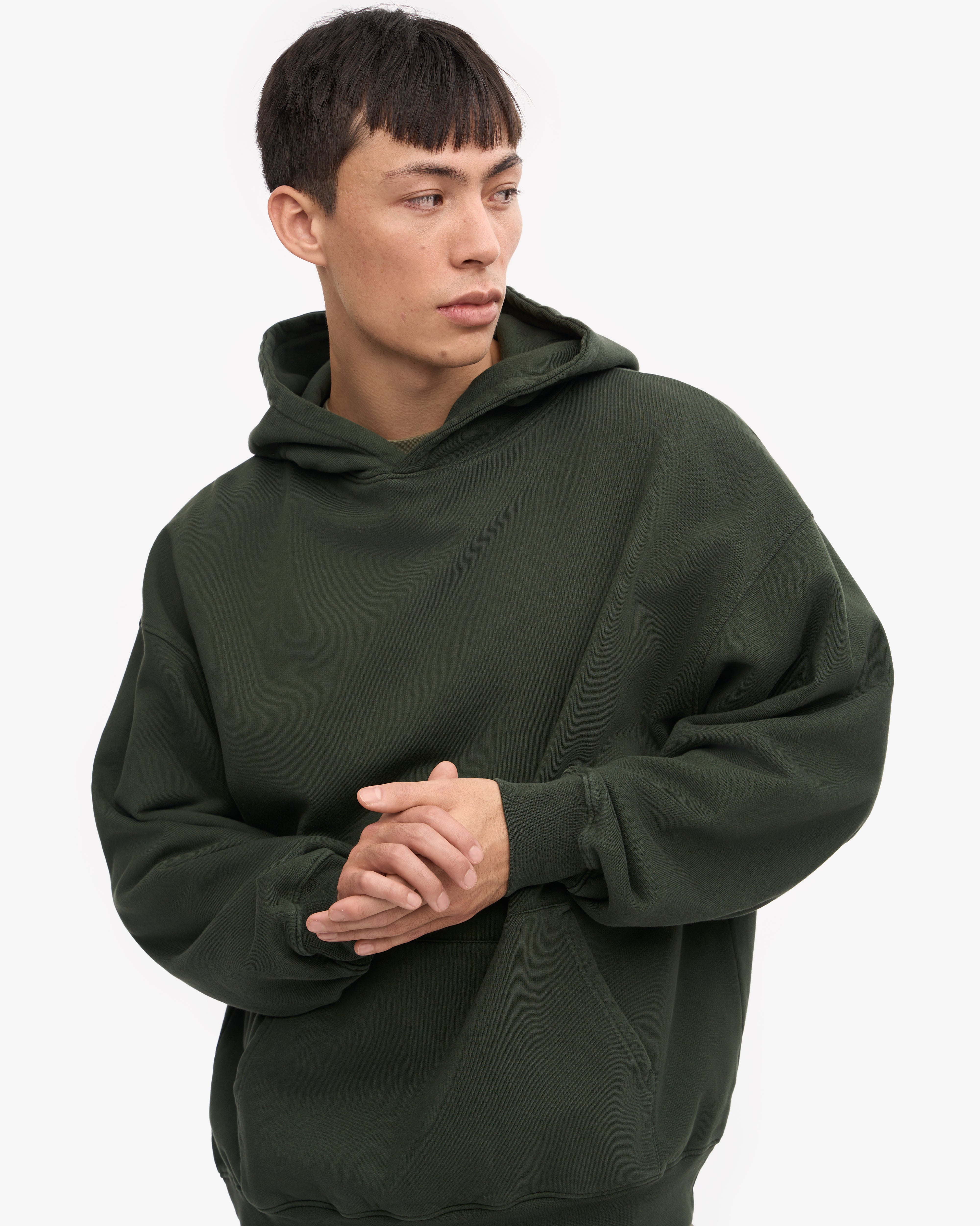Organic Oversized Hood - Hunter Green