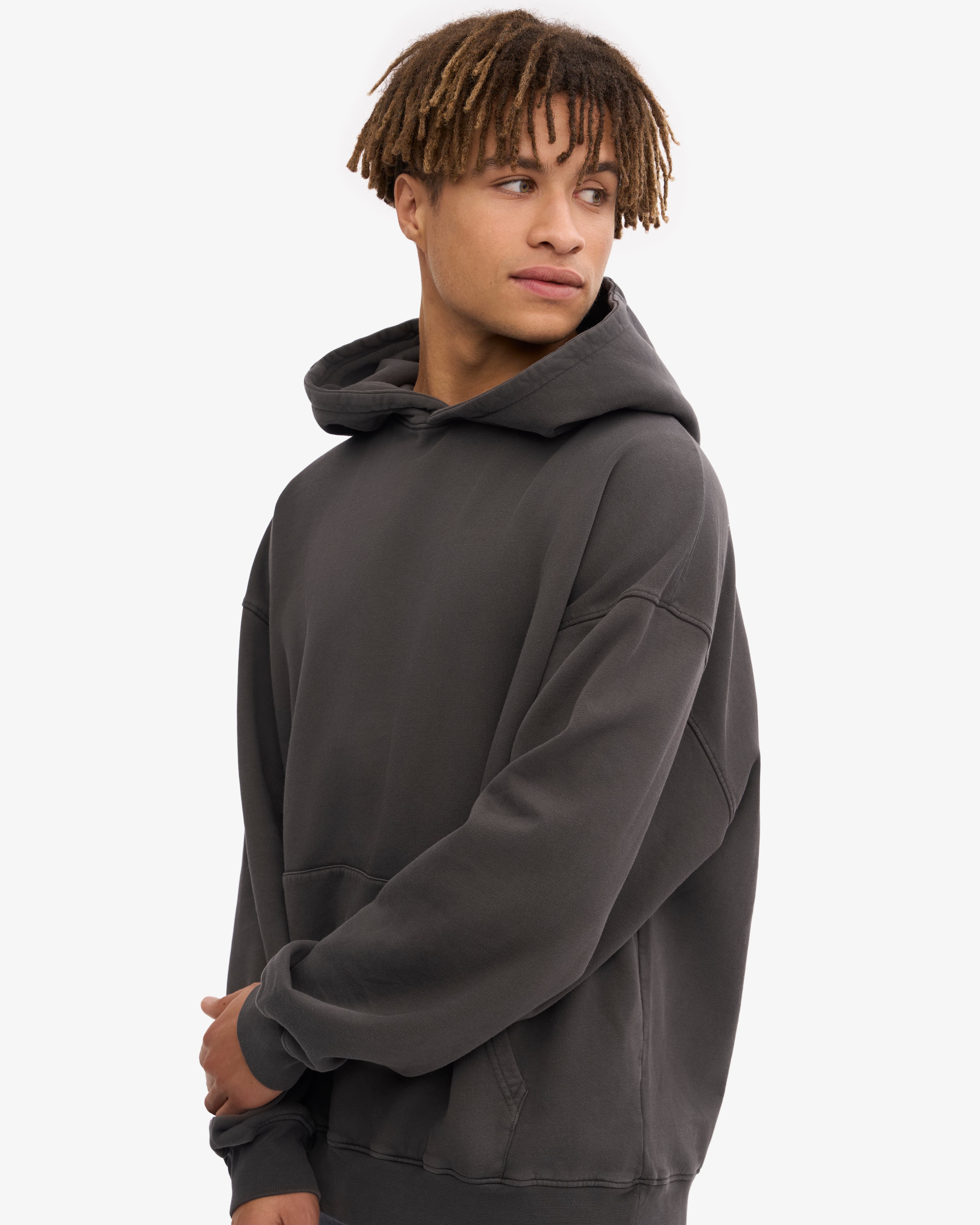 Organic Oversized Hood - Lava Grey