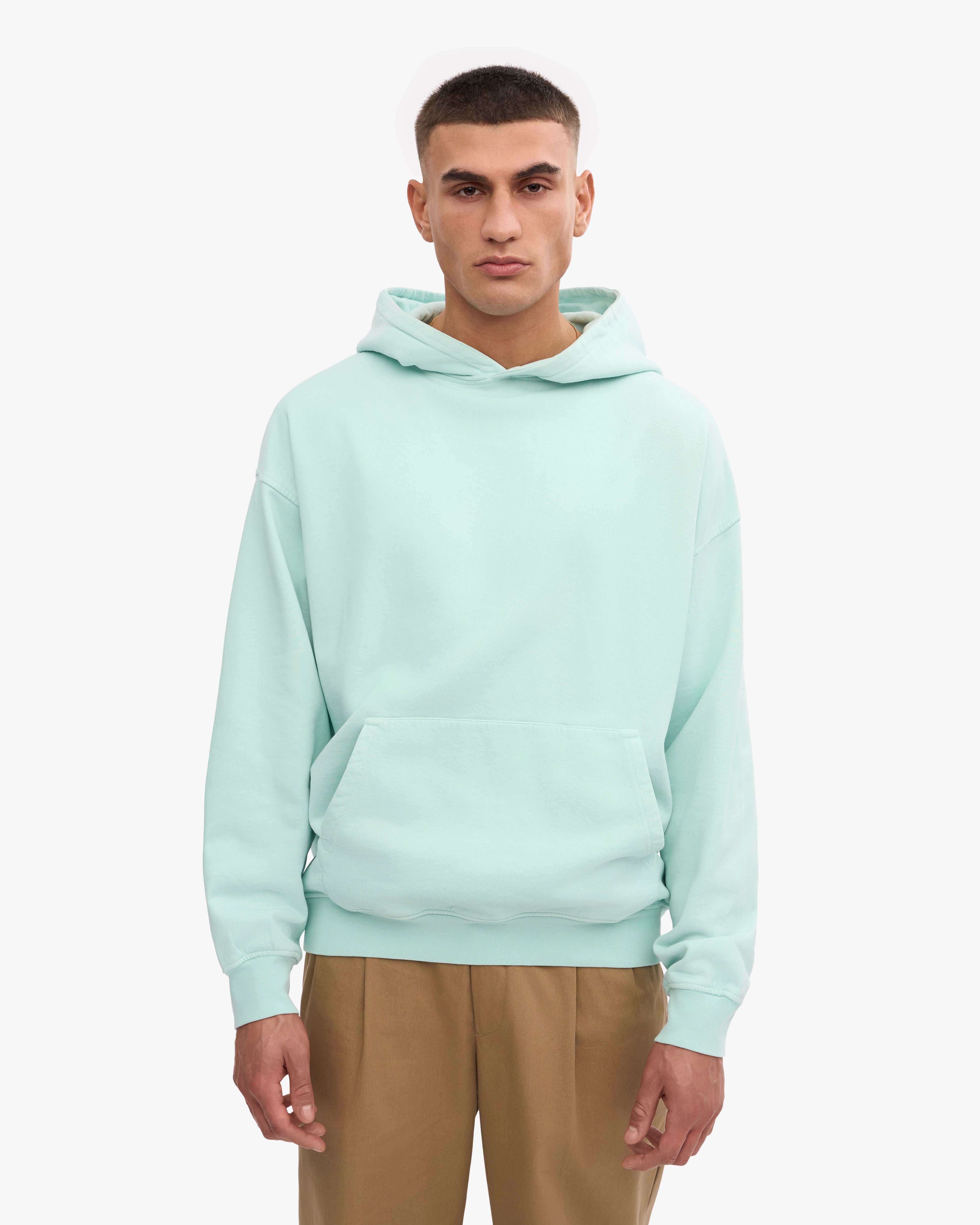 Organic Oversized Hood - Light Aqua