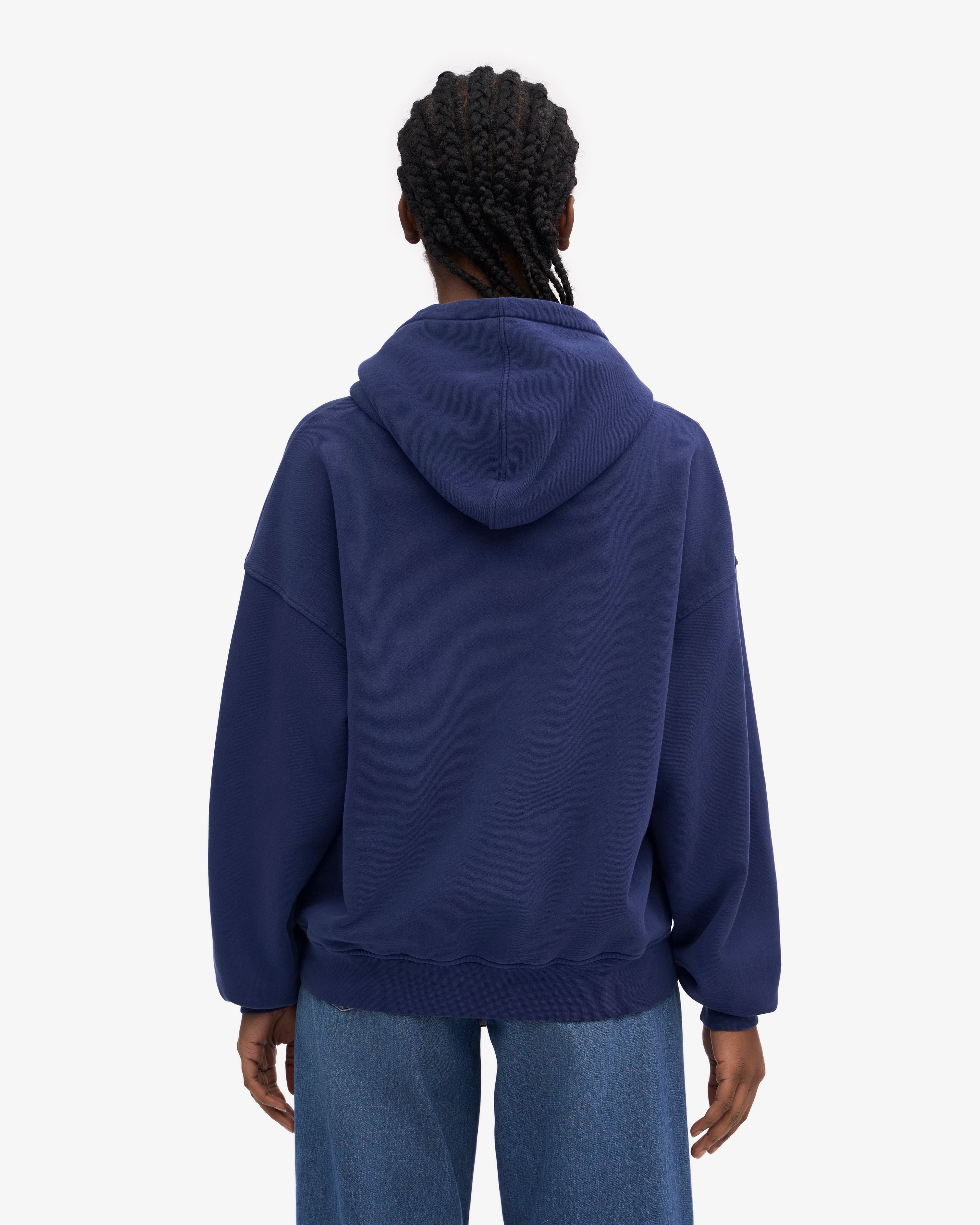 Organic Oversized Hood - Marine Blue