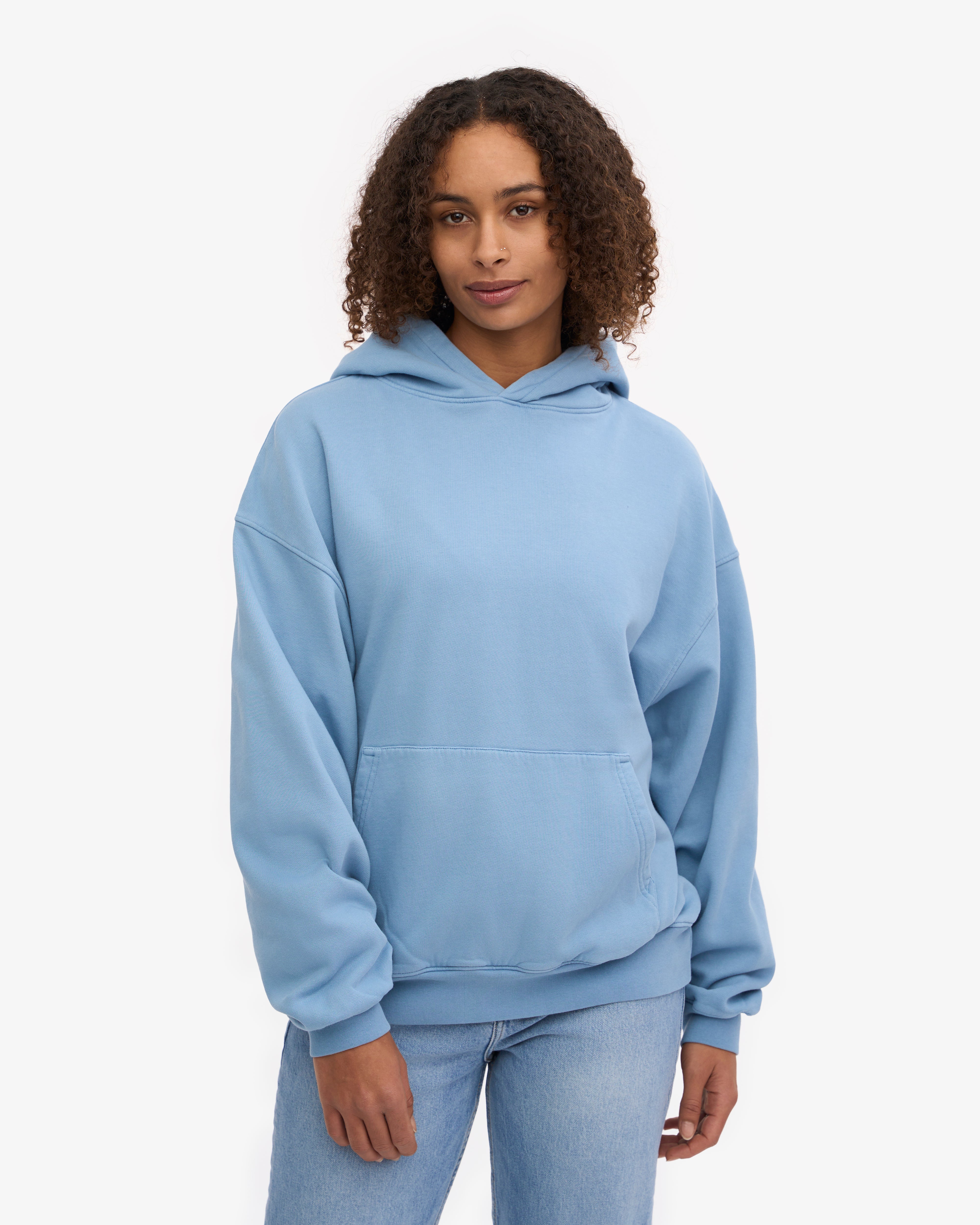 Organic Oversized Hood - Seaside Blue