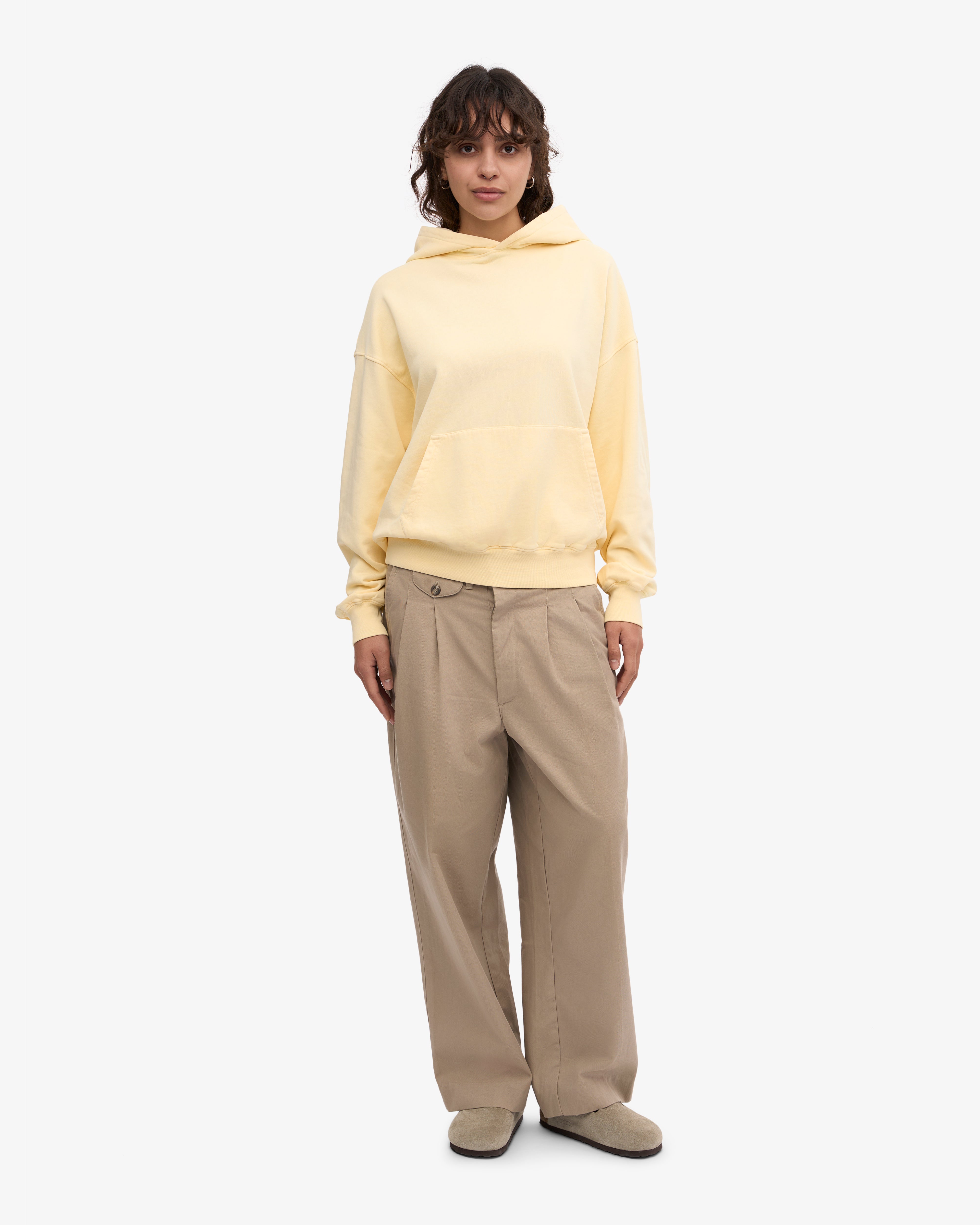 Organic Oversized Hood - Soft Yellow